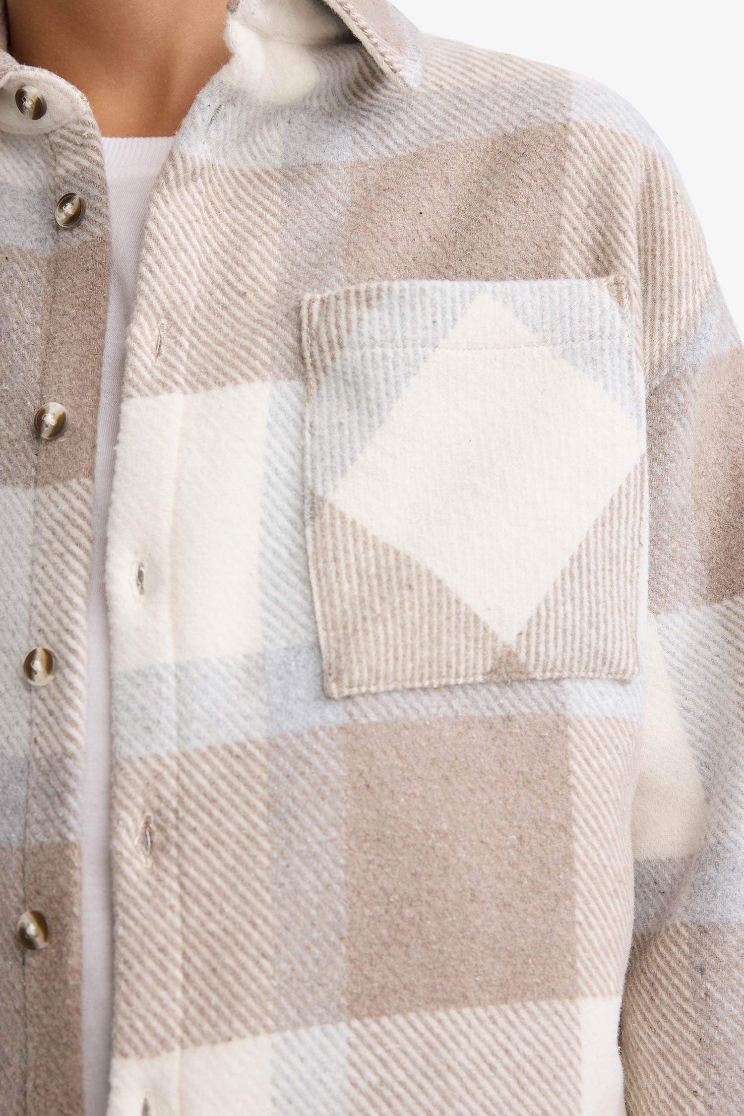 قميص كاروهات ولادي ردن طويل اوفر سايز بياخة بولو