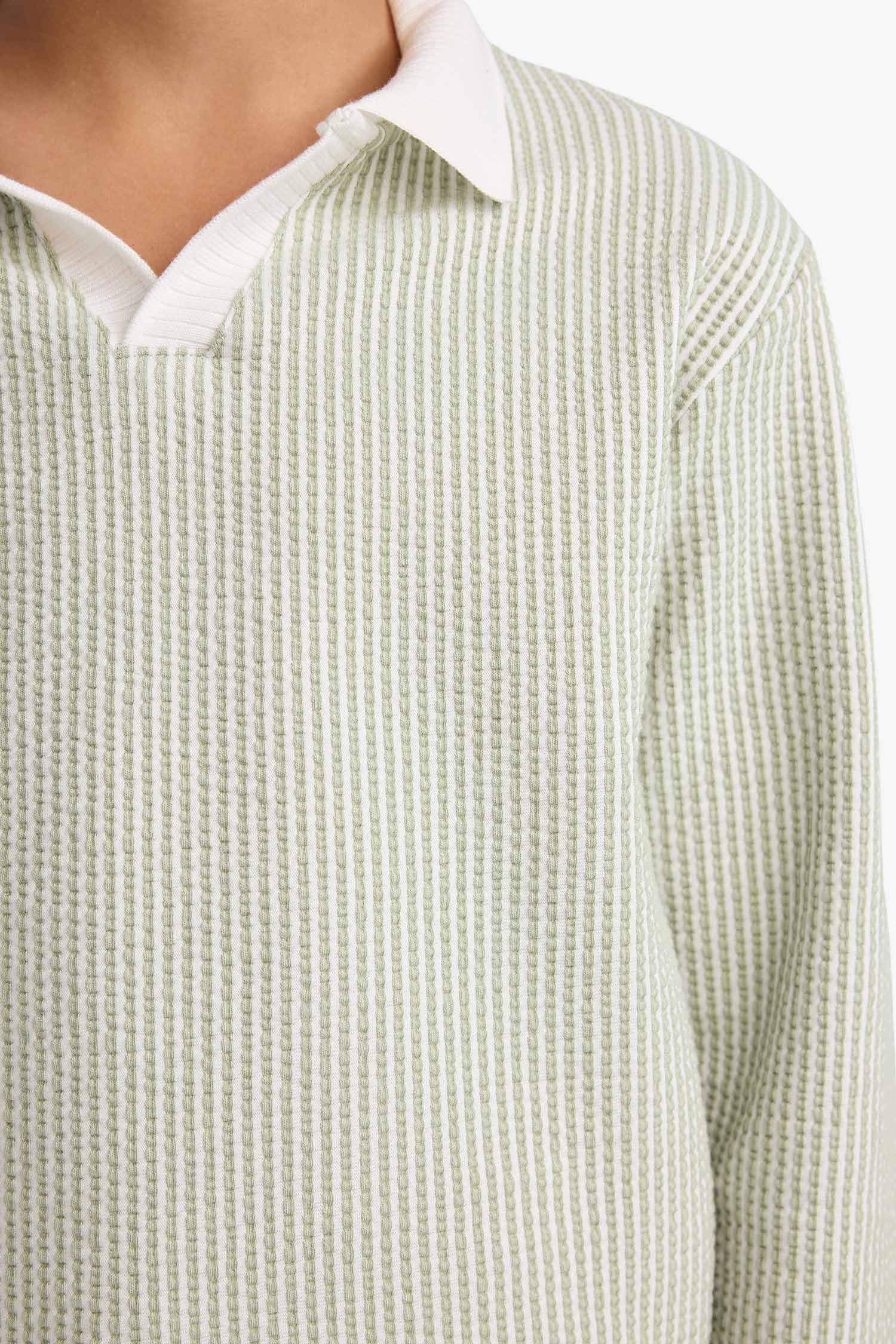 Erkek Çocuk Polo Yaka Uzun Kollu Tişört