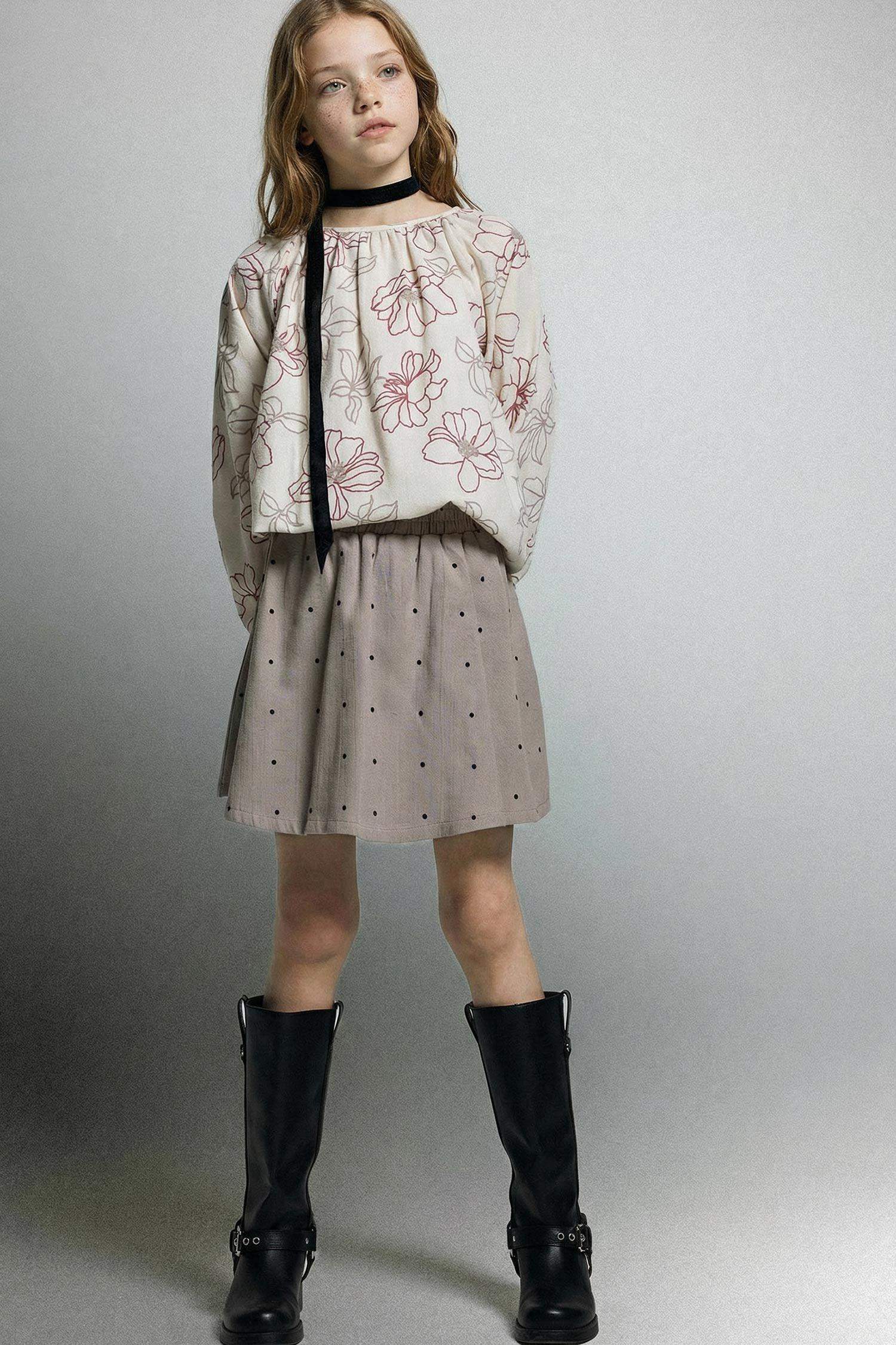 Girl Regular Fit Oxford Long Sleeve Shirt