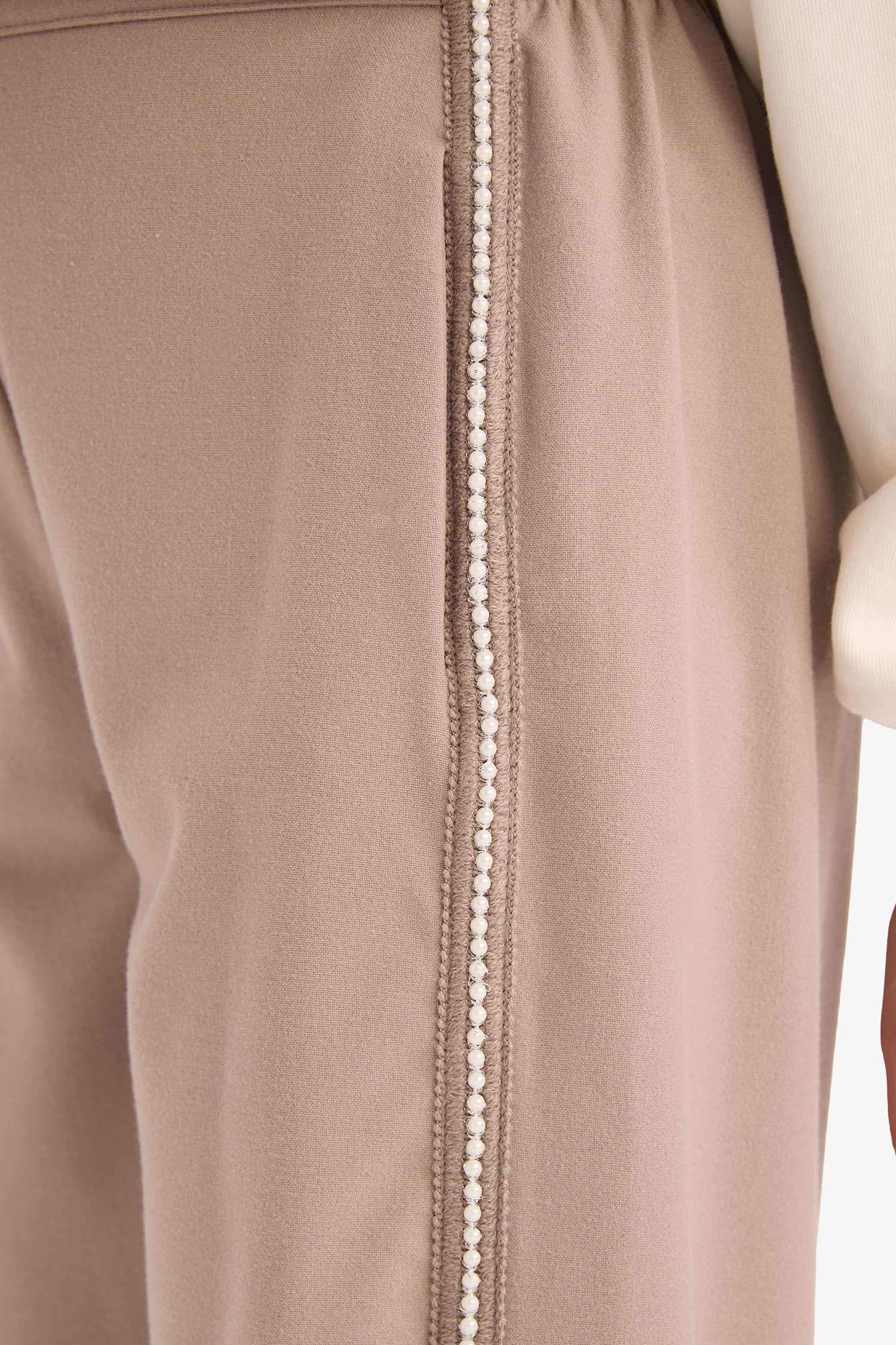 Kız Çocuk Baggy Fit Oxford Pantolon