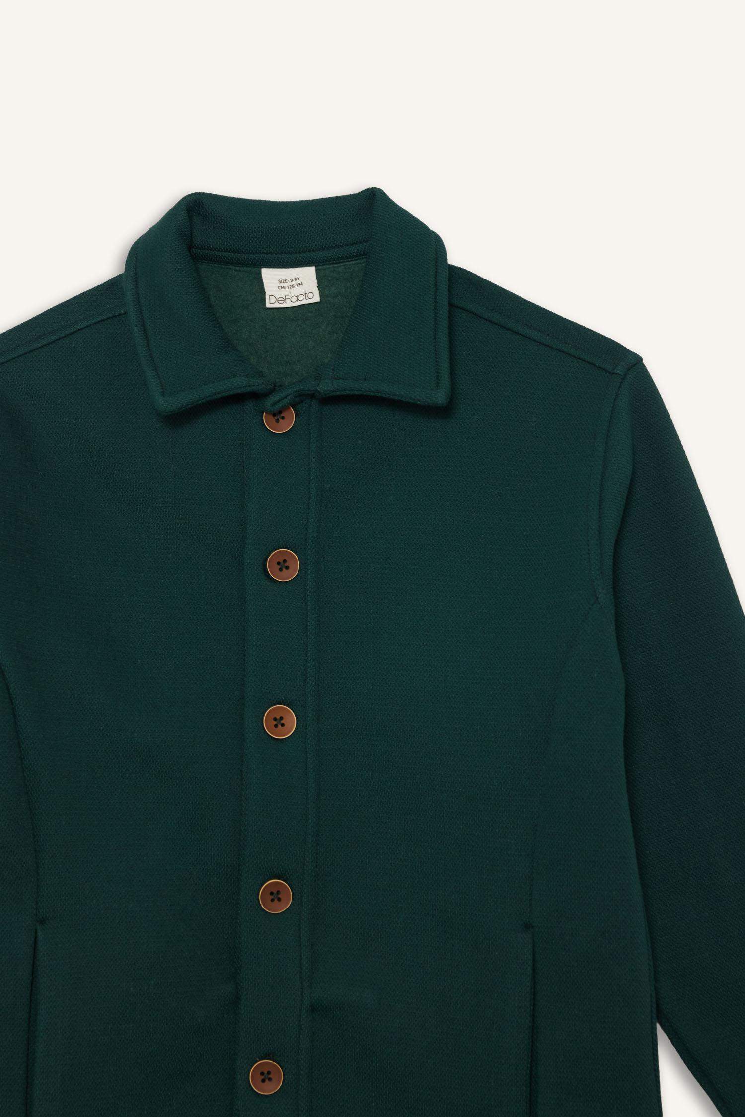 Boy Shirt Collar Cardigan