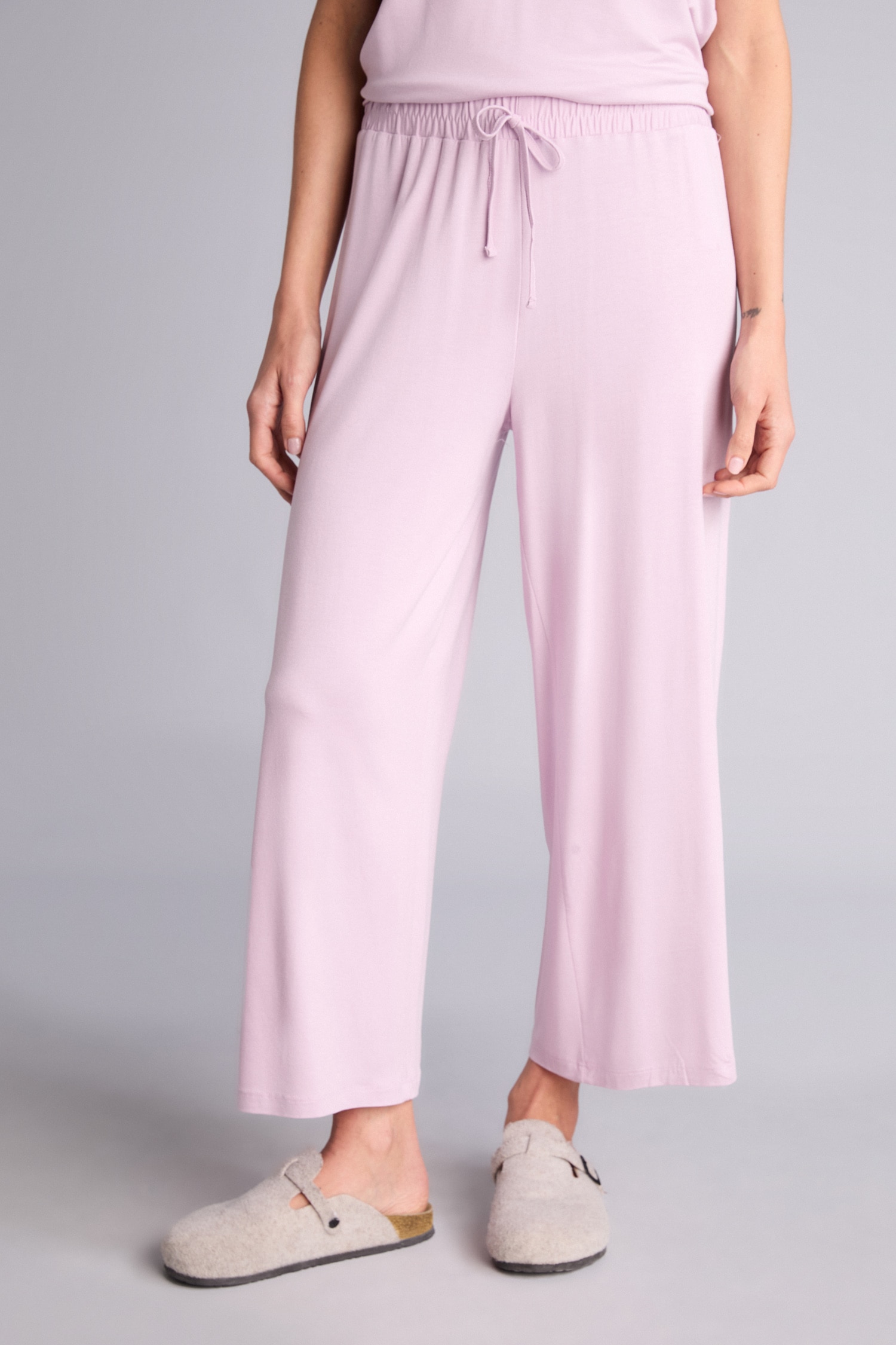 DeFacto Regular Fit Basic Kısa Kollu Üst Elastik Bel Alt Pijama Takımı görsel 5