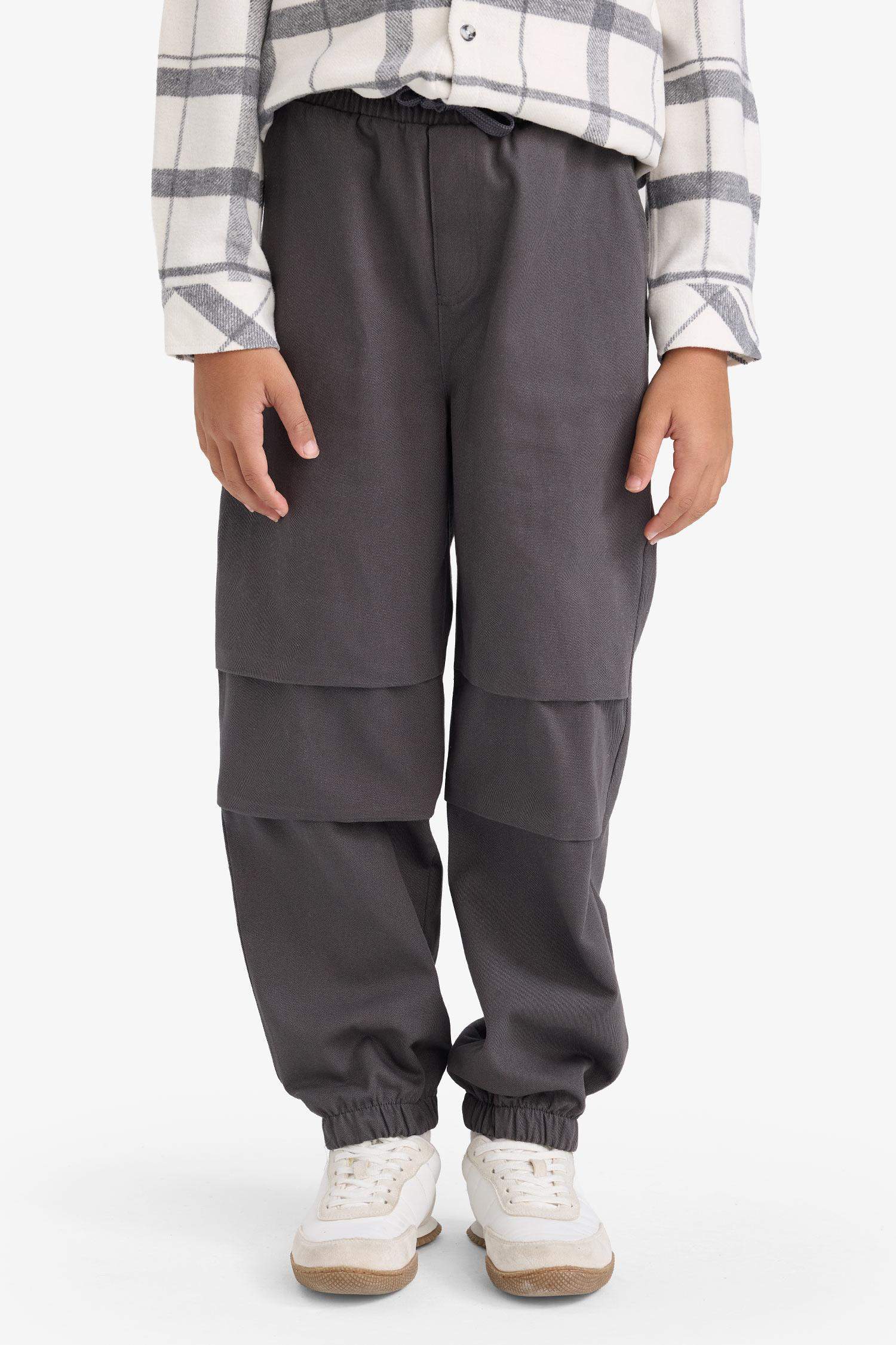 Erkek Çocuk 2'li Takım Kapüşonlu Kareli Gömlek Pantolon