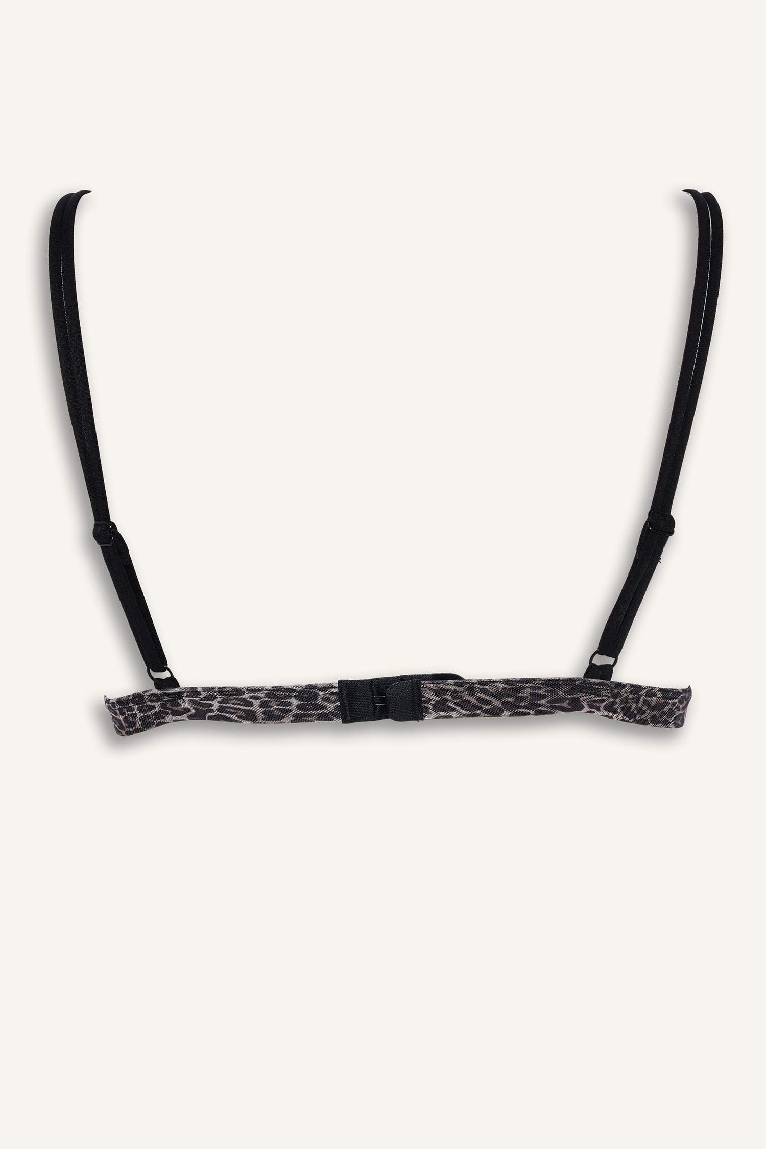 Треугольный бюстгальтер из тюля с леопардовым принтом