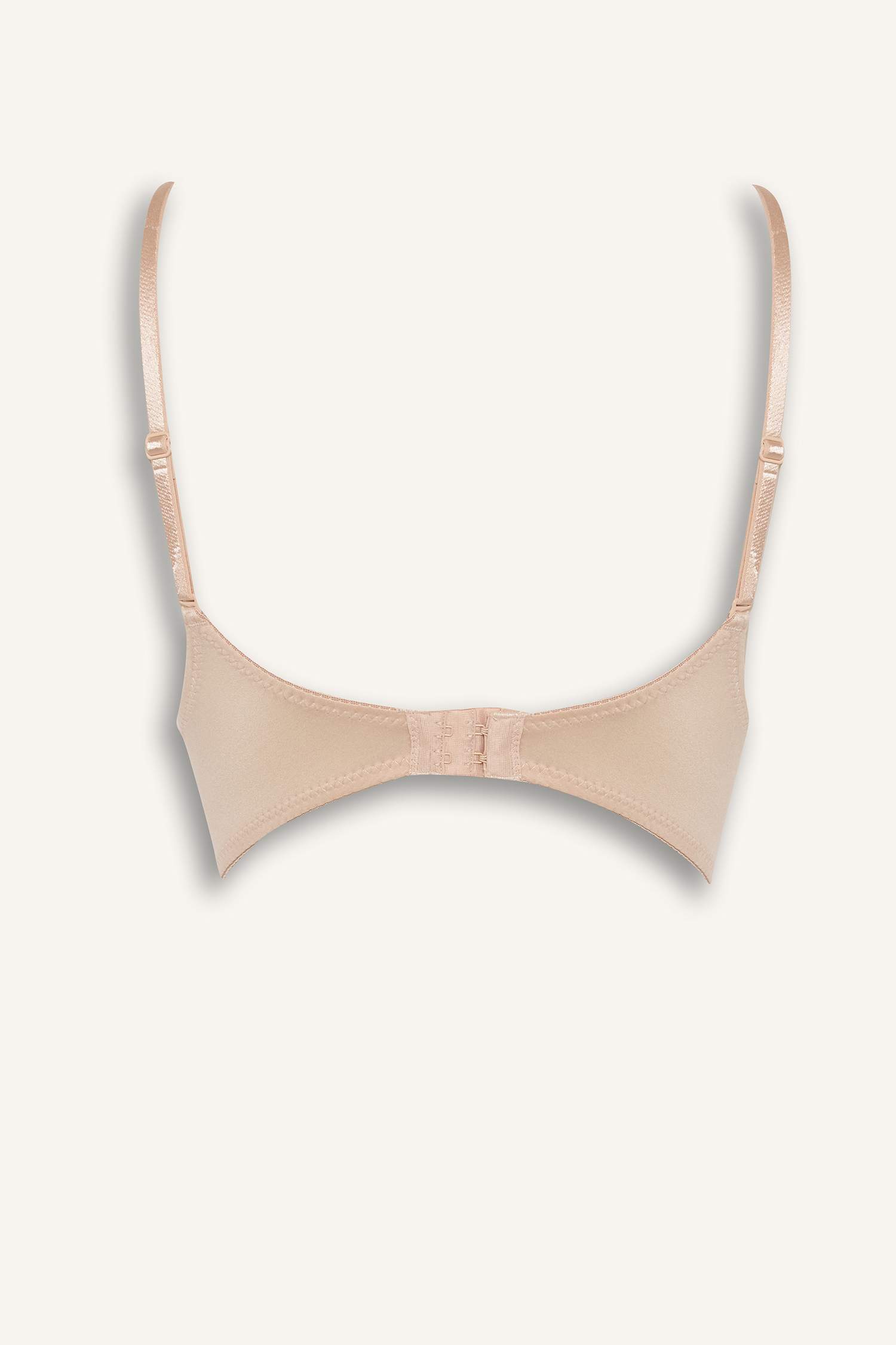 Dantel Detaylı Saten Kaplı Pedli Balensiz Tişört Bra