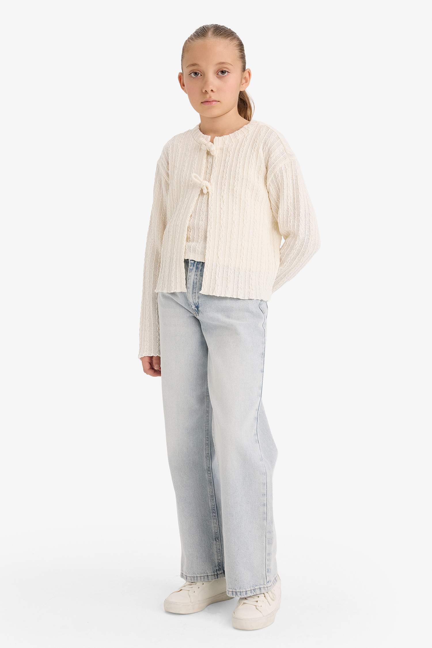 Kız Çocuk 2'li Takım Ribana Hırka Atlet