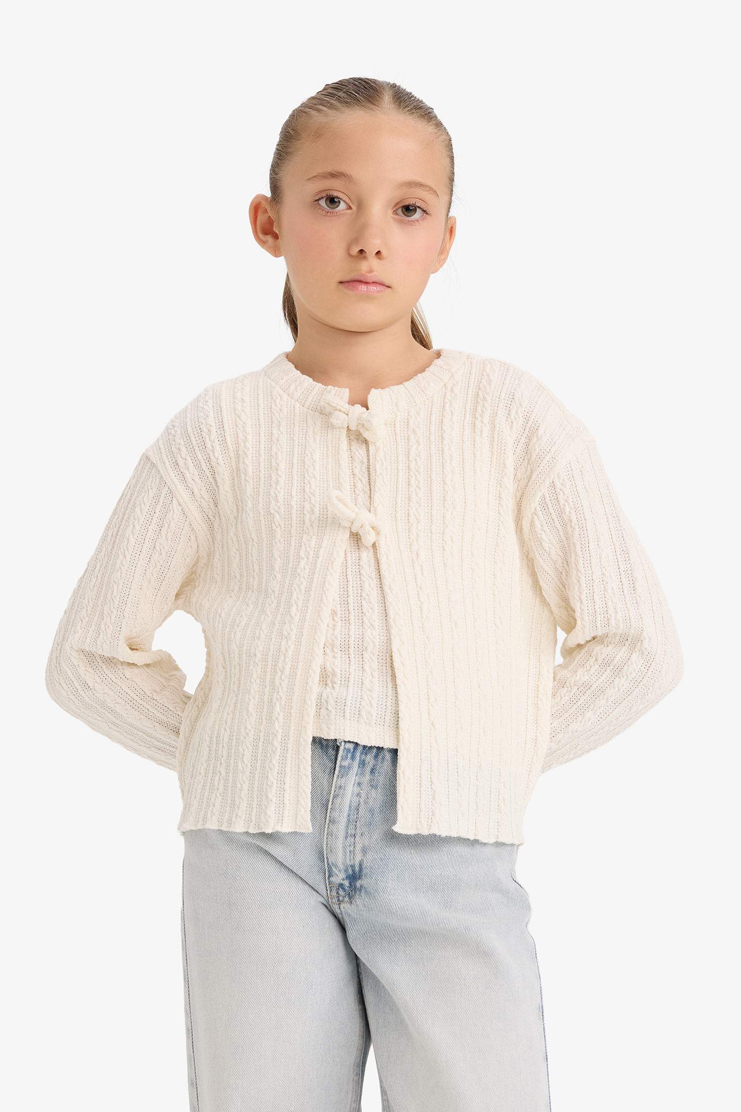 Kız Çocuk 2'li Takım Ribana Hırka Atlet