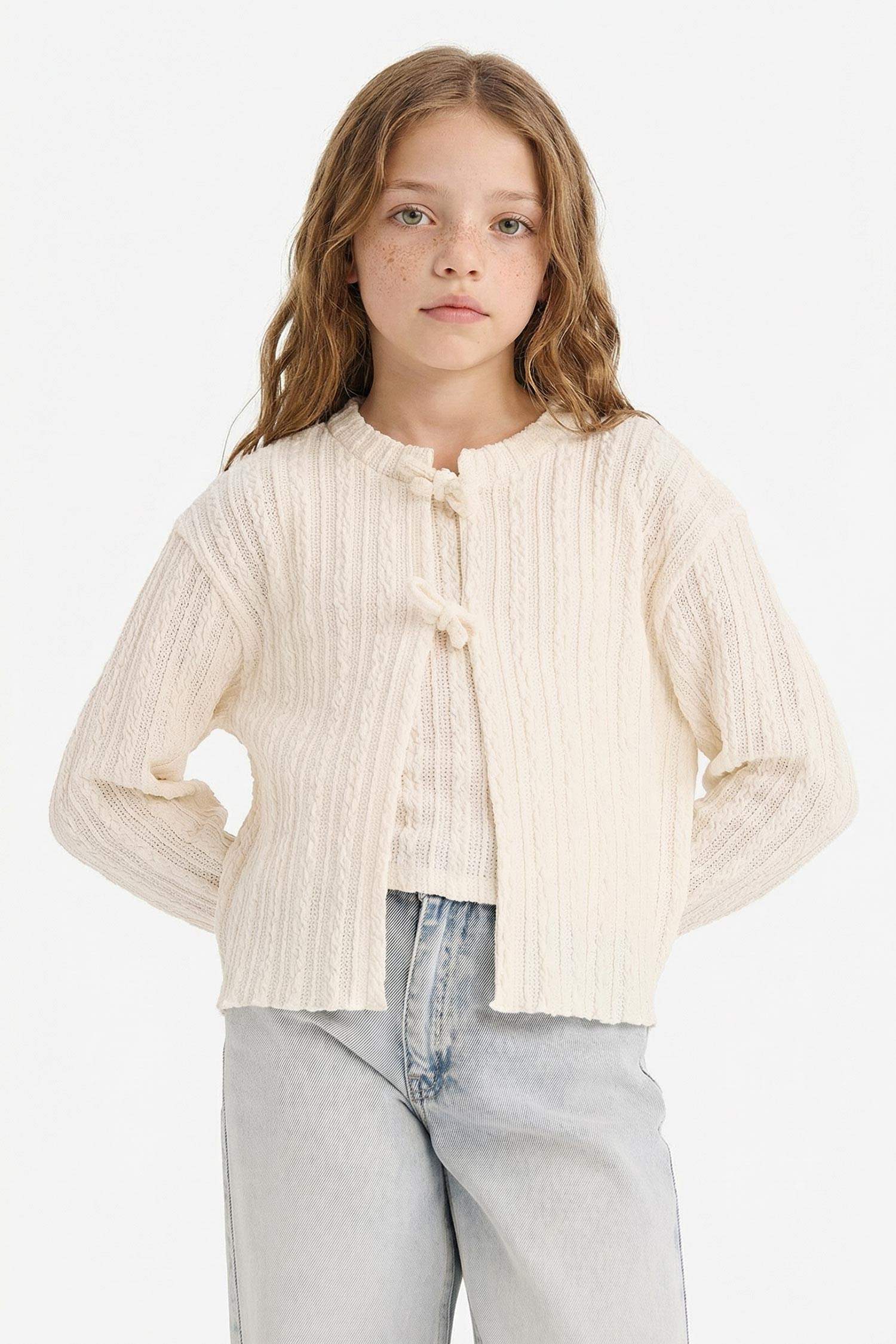 Kız Çocuk 2'li Takım Ribana Hırka Atlet