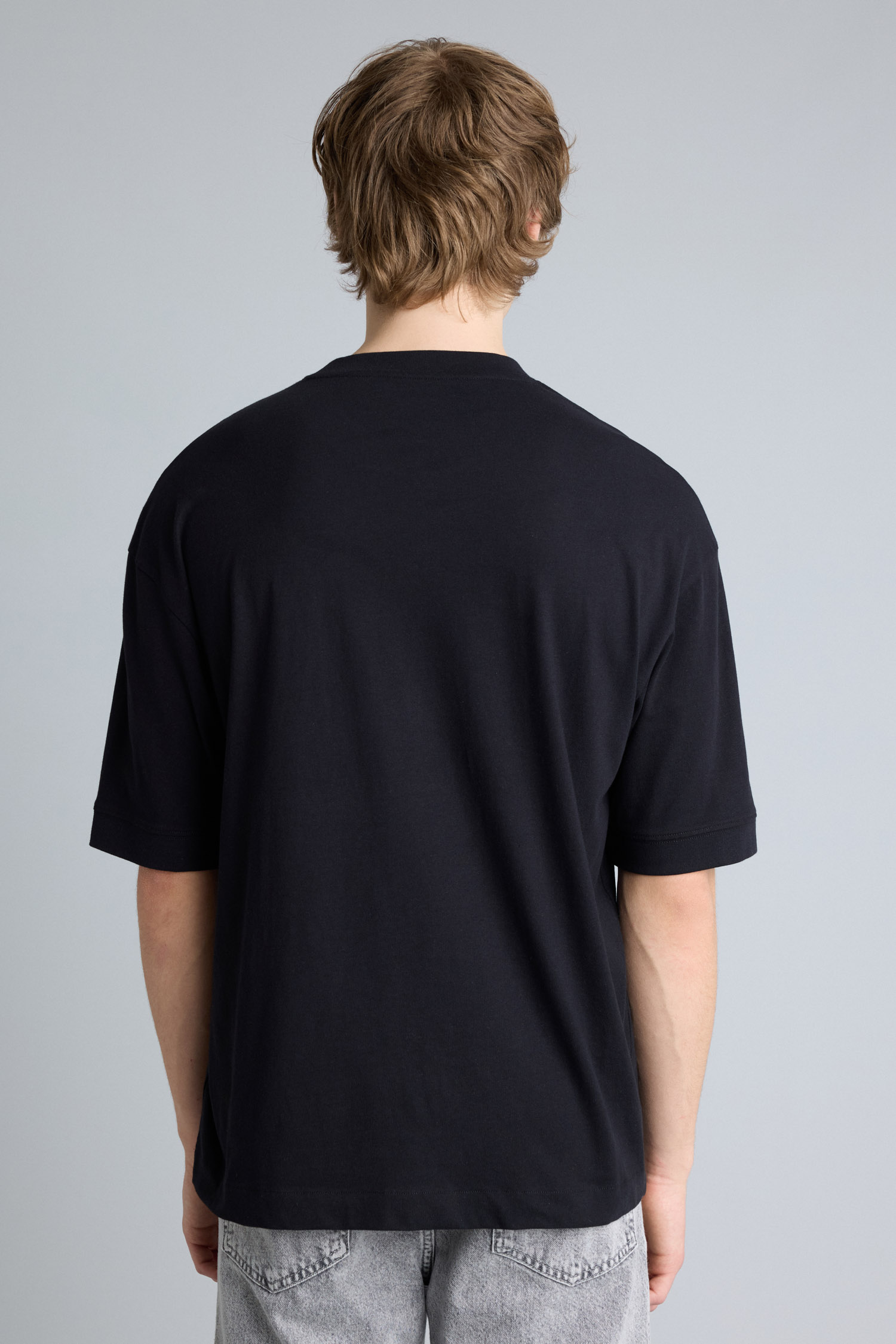 DeFacto %100 Pamuk Loose Fit Basic Tişört görsel 5