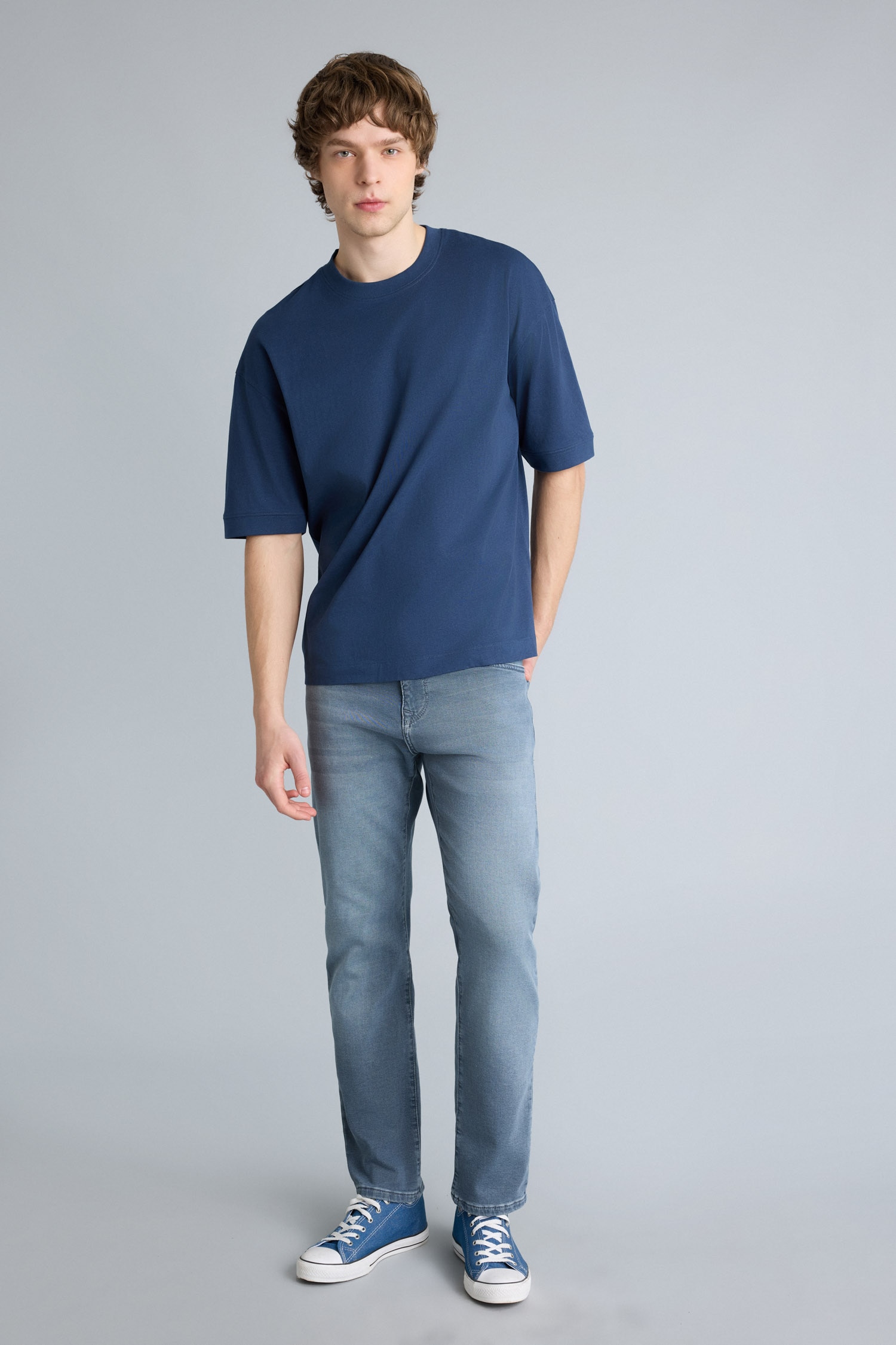 DeFacto %100 Pamuk Loose Fit Basic Tişört görsel 2