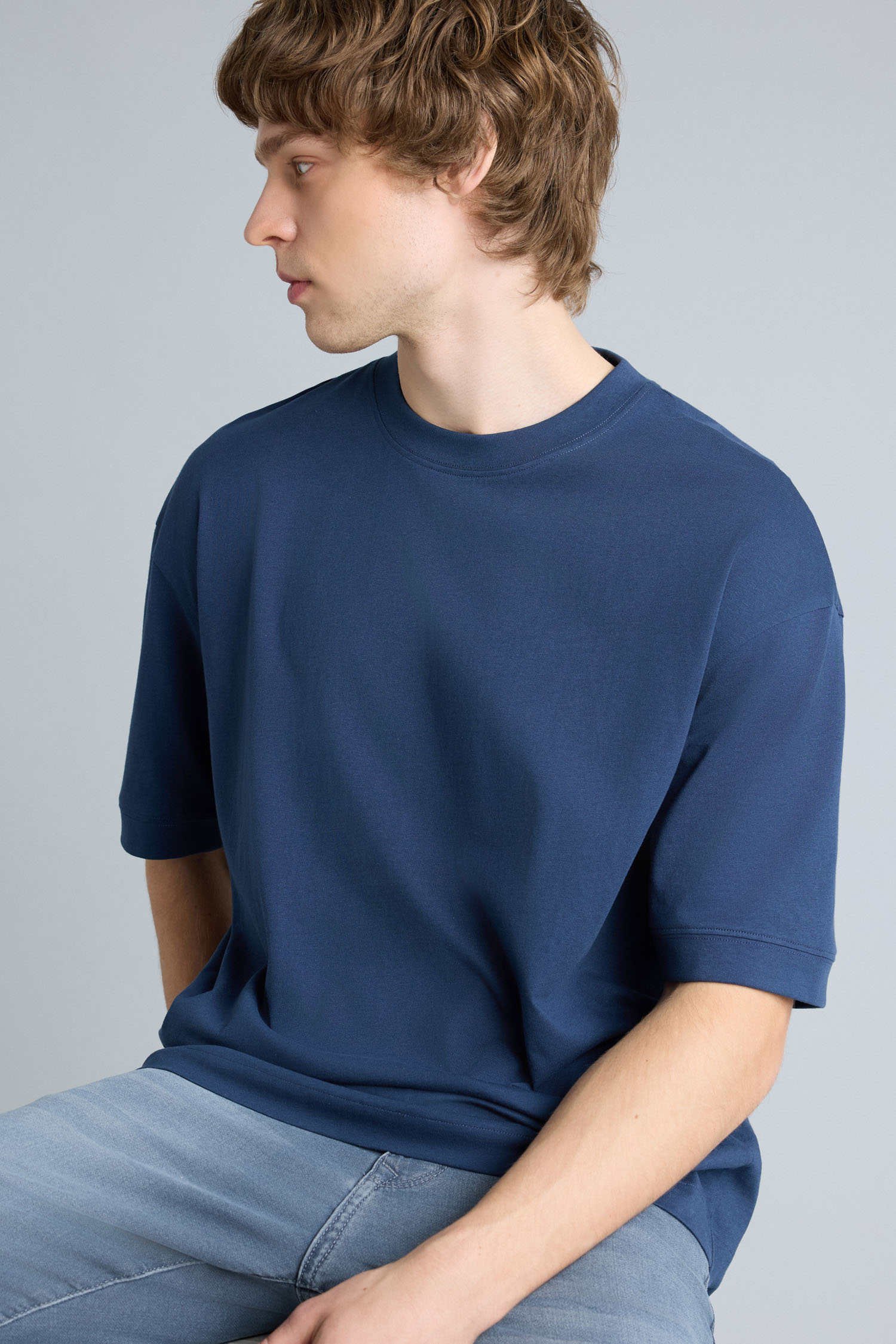 DeFacto %100 Pamuk Loose Fit Basic Tişört görsel 4