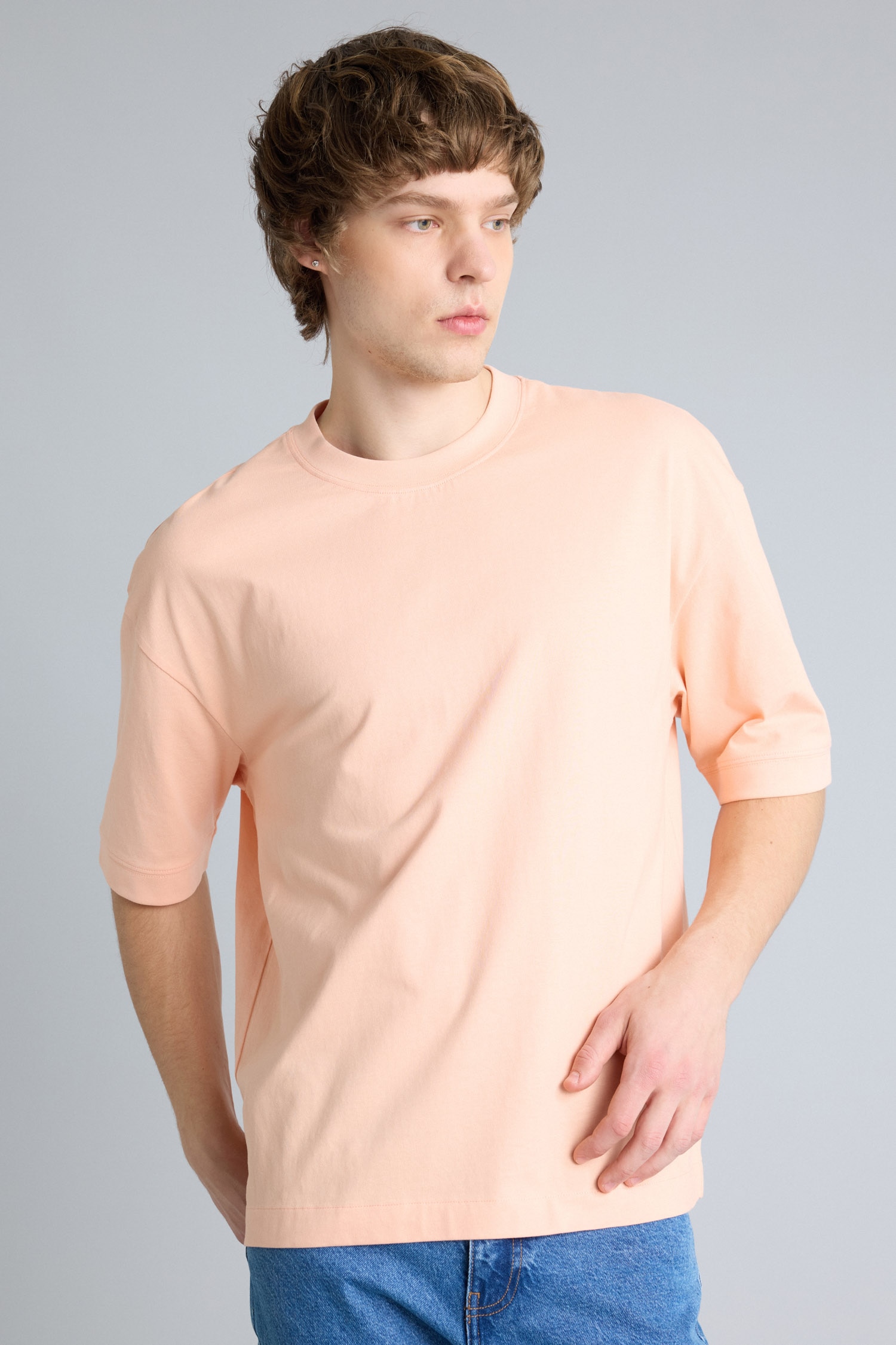 DeFacto %100 Pamuk Loose Fit Basic Tişört görsel 3