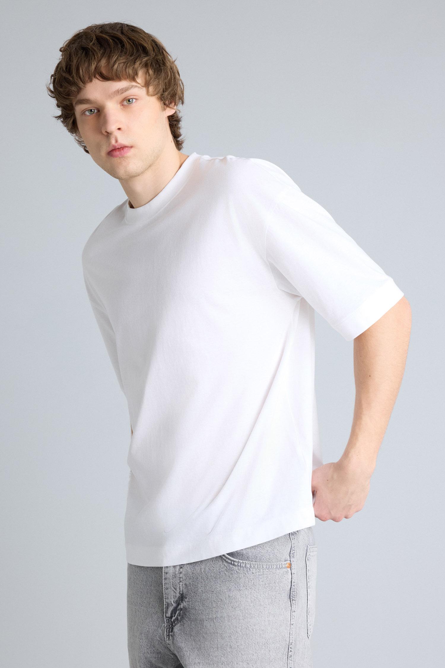 DeFacto %100 Pamuk Loose Fit Basic Tişört görsel 5