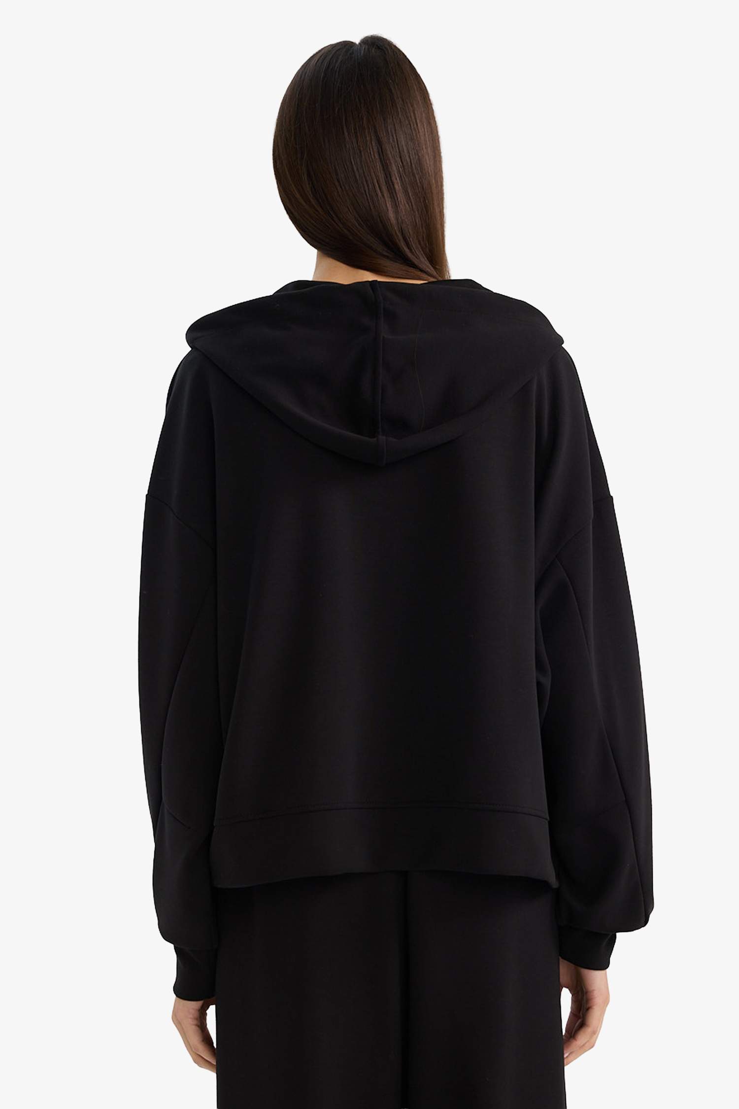 Relax Fit Kapüşonlu Fermuarlı Sweatshirt