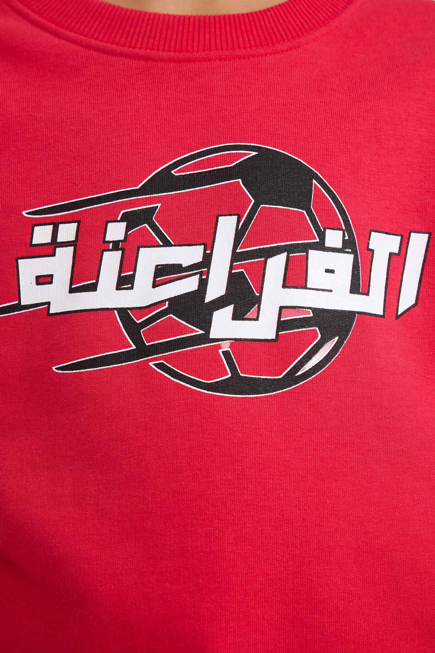 Boy Crew Neck Back Printed Sweatshirt