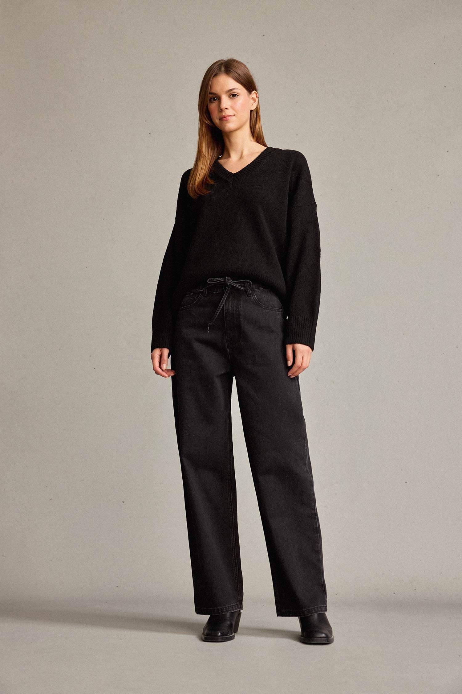 Düz Paça Jean Pantolon