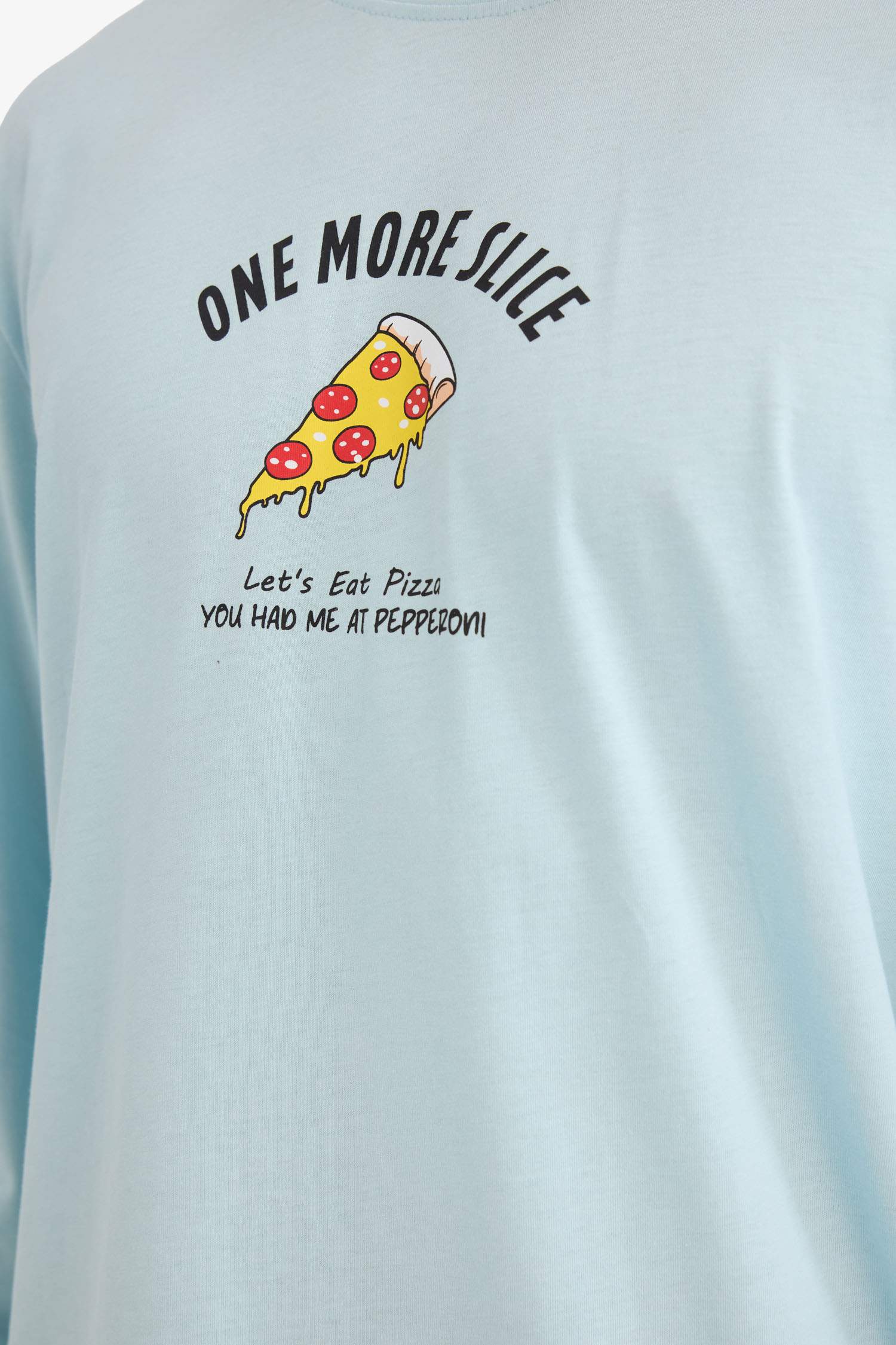 Pijama Takımı Regular Fit Baskılı Uzun Kollu Üst Desenli Uzun Alt