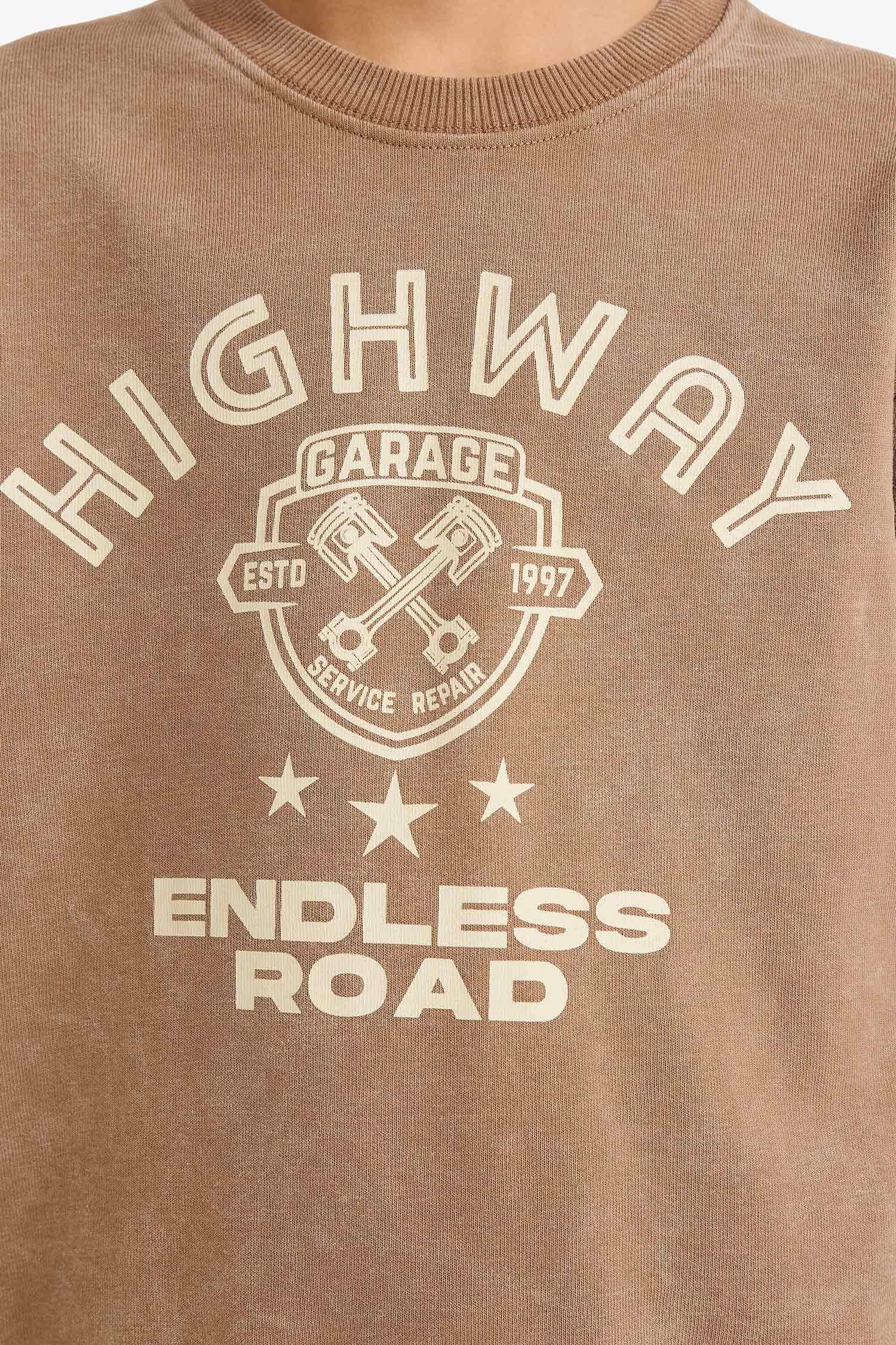 Boy Printed Sweatshirt Sweatpants 2 Piece Set