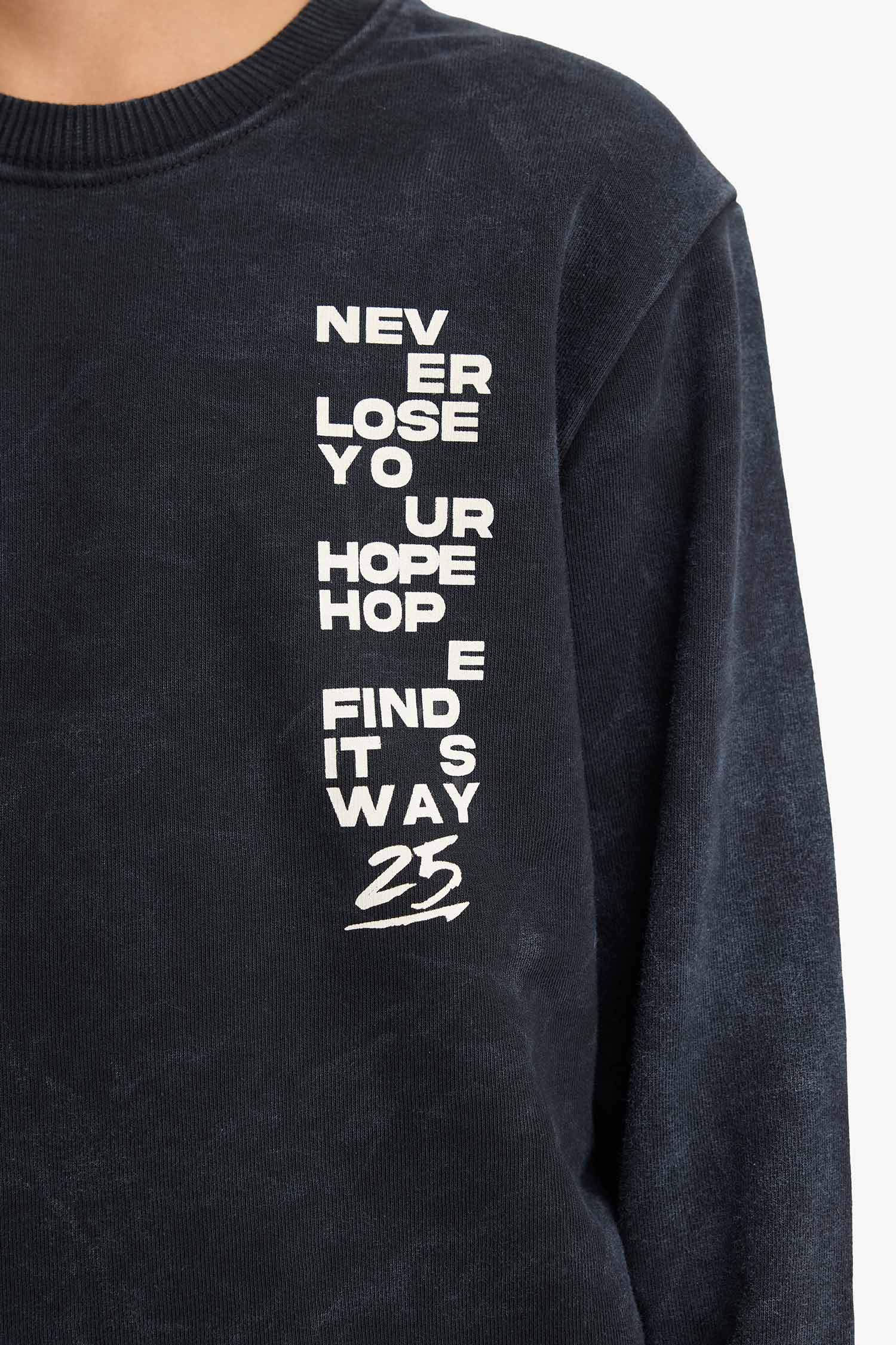 Erkek Çocuk 2'li Takım Baskılı Sweatshirt Eşofman Altı