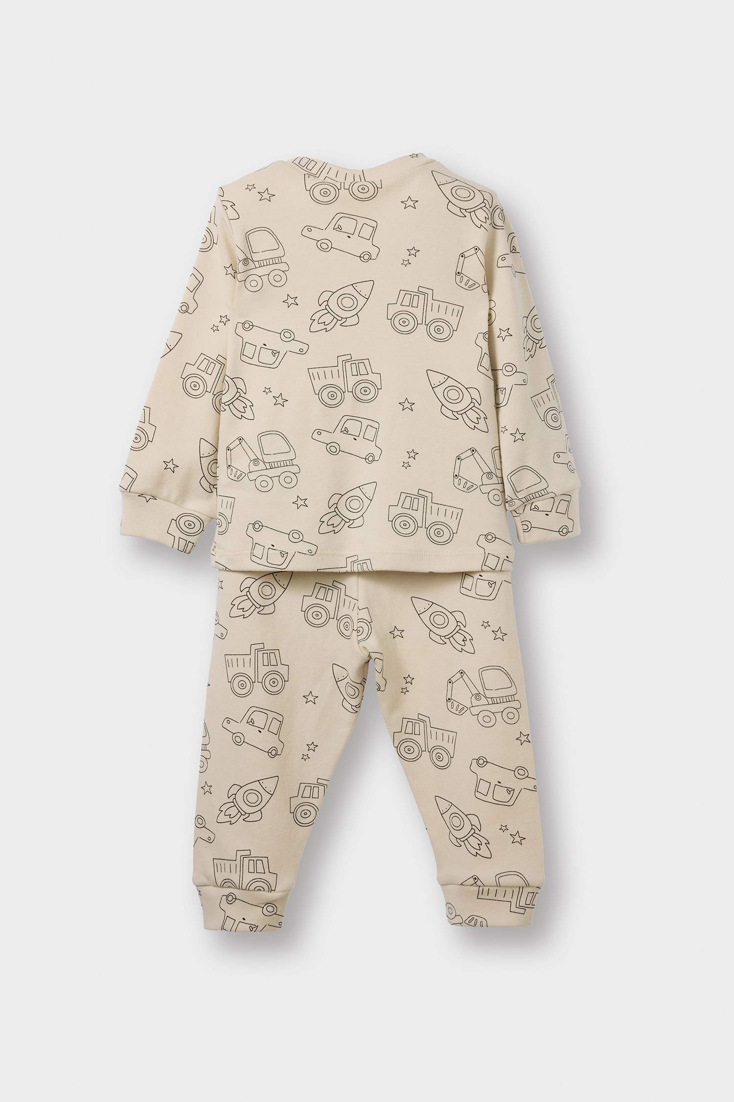 2 piece Regular Fit Printed Knitted Pyjamas