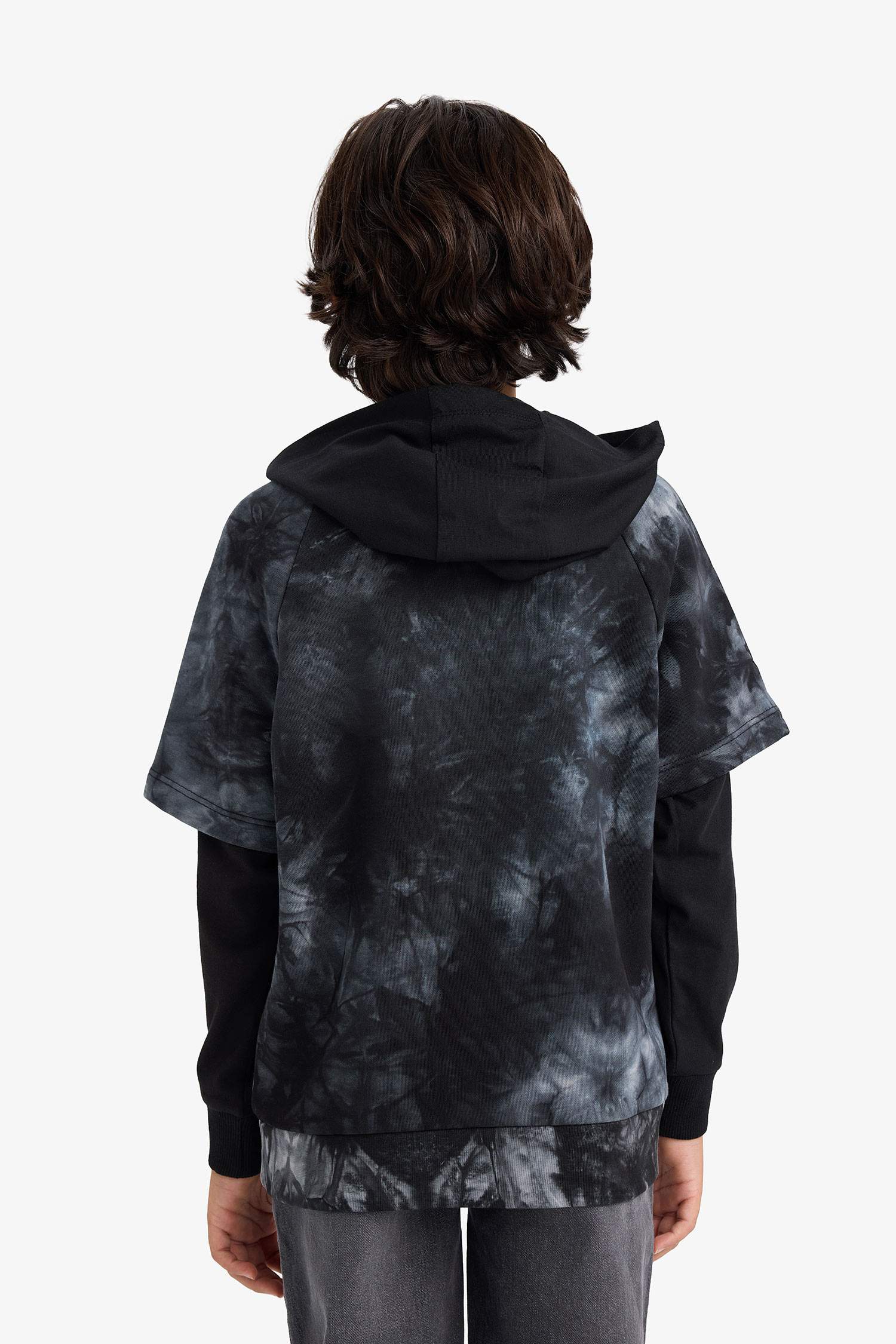 Regular Fit Printed Hooded Sweatshirt