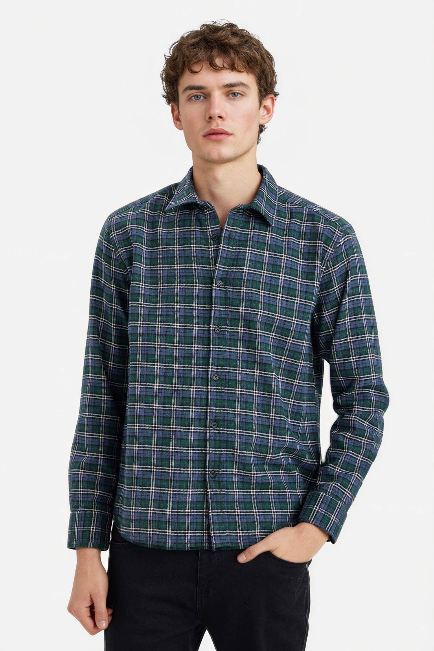 %100 Pamuk Kareli Gömlek