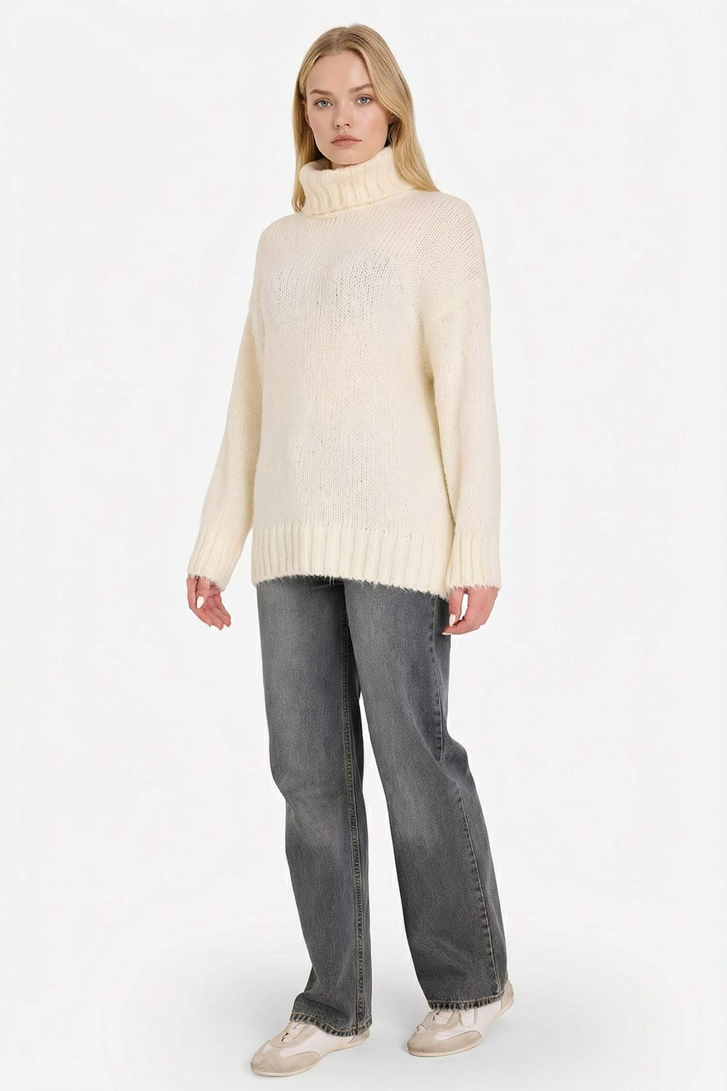 بلوز صوف اوفر سايز بياخة عالية