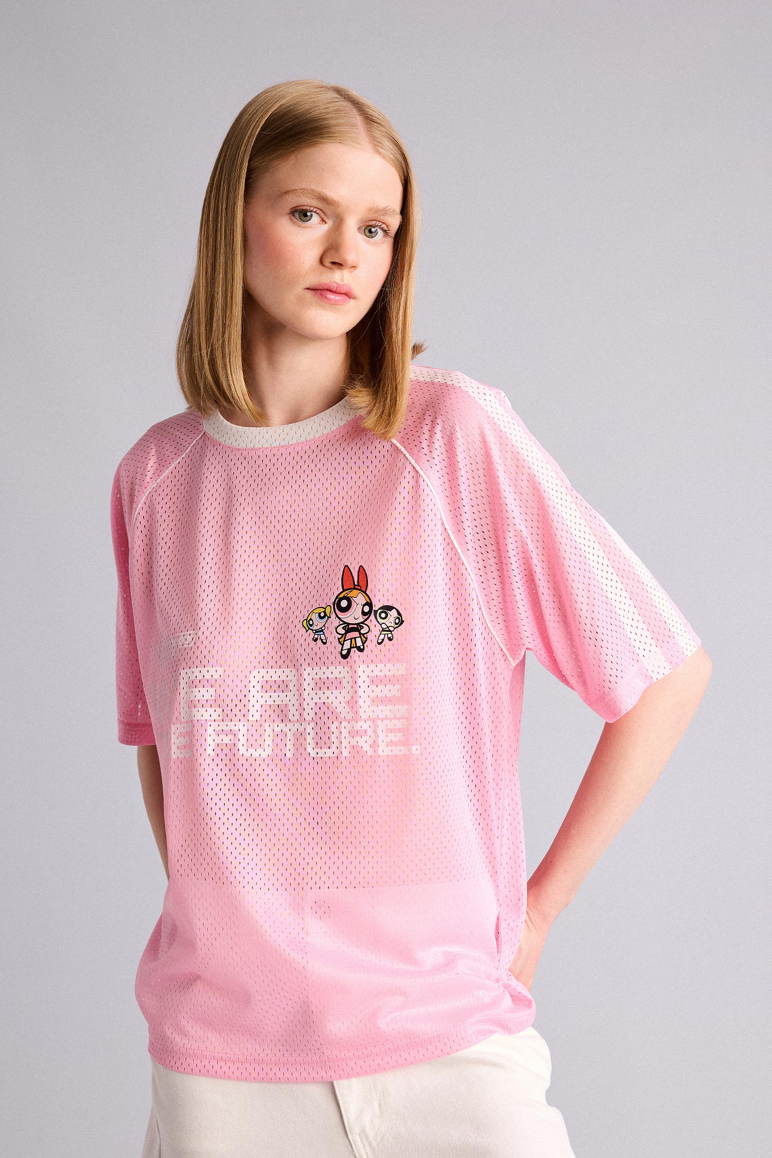 DeFacto PowerPuff Girls Oversize Kısa kollu Baskılı Tişört görsel 3