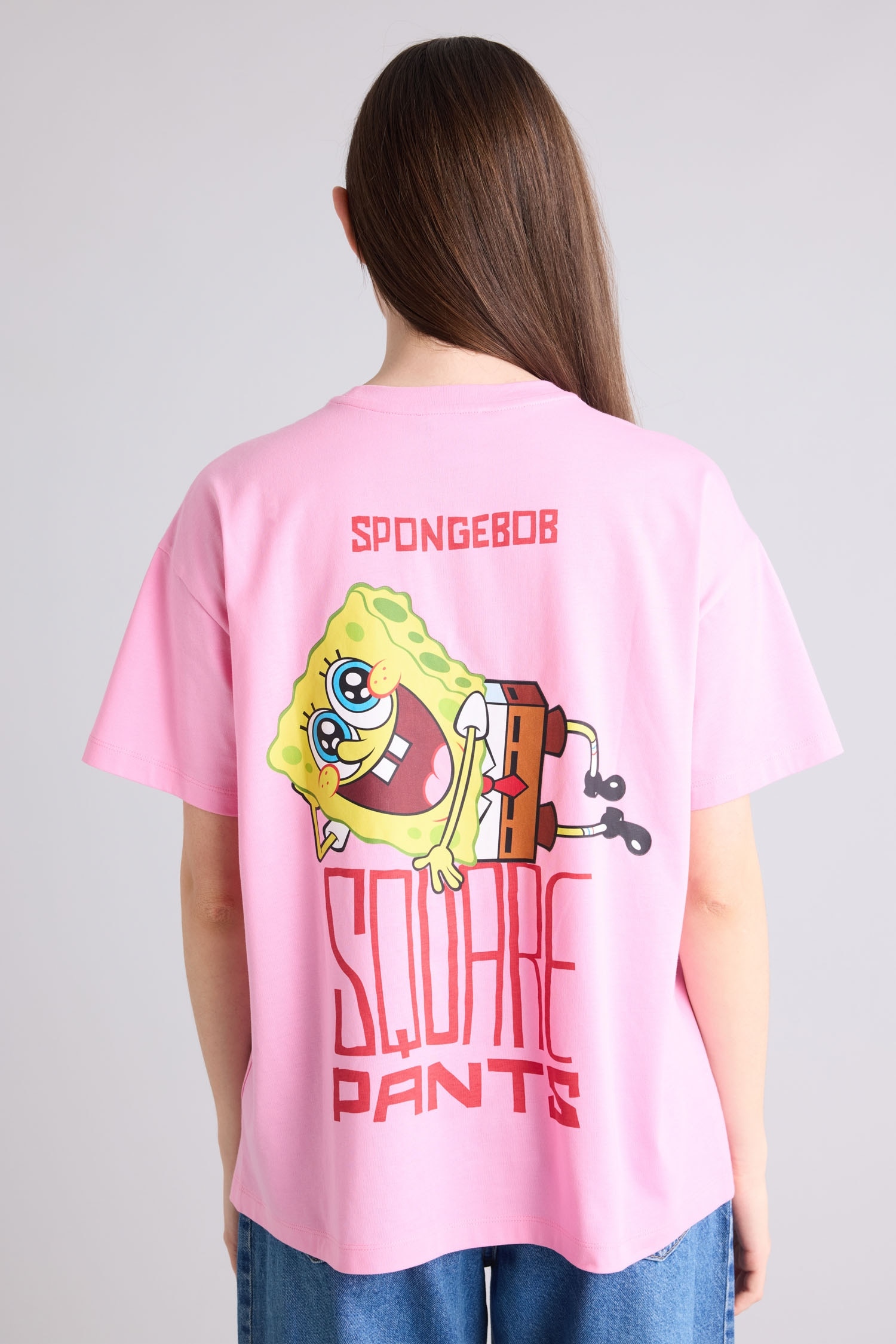 DeFacto %100 Pamuk SpongeBob Oversıze Kısa Kollu Tişört