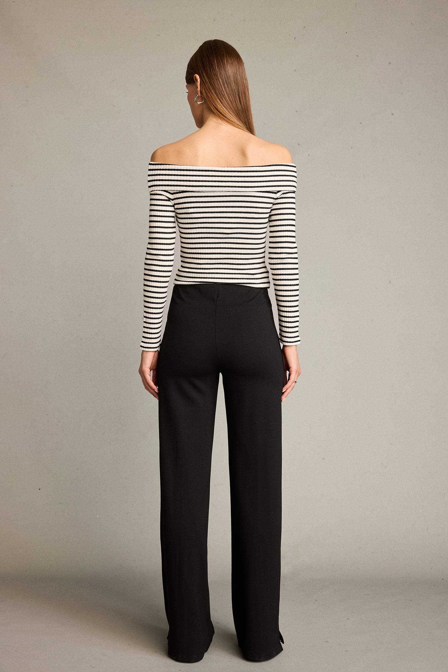 Palazzo Normal Bel Düz Paça Pantolon