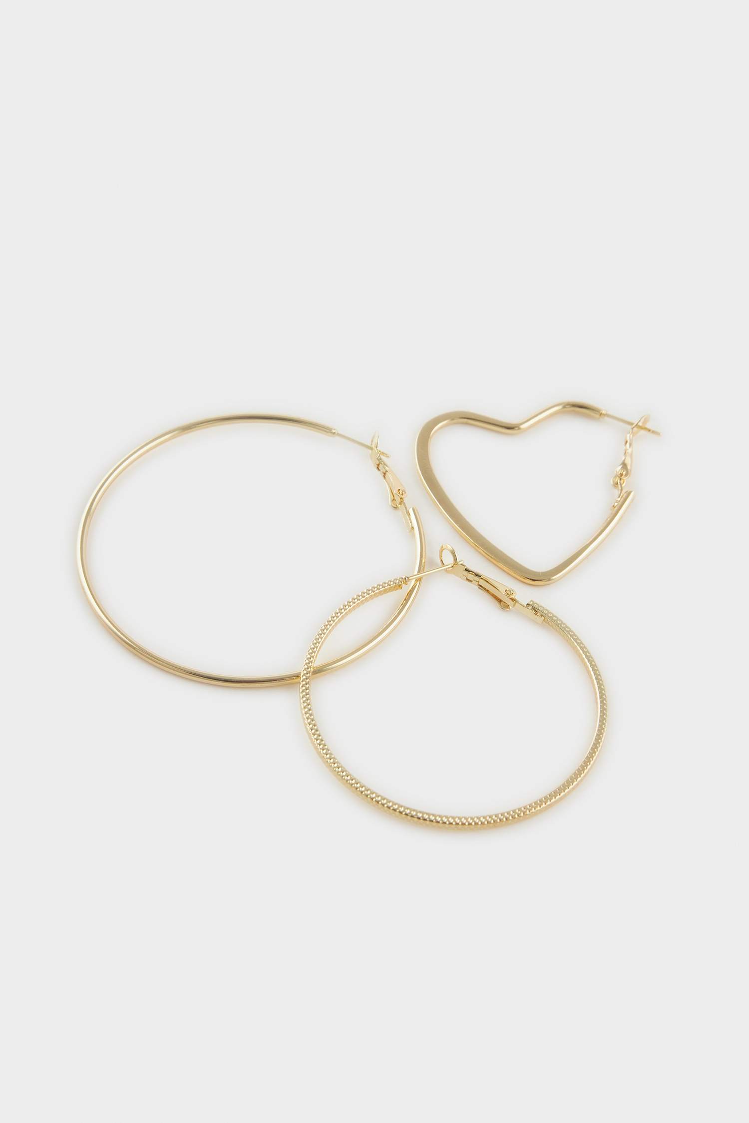 Kadın 3'lü Gold Küpe