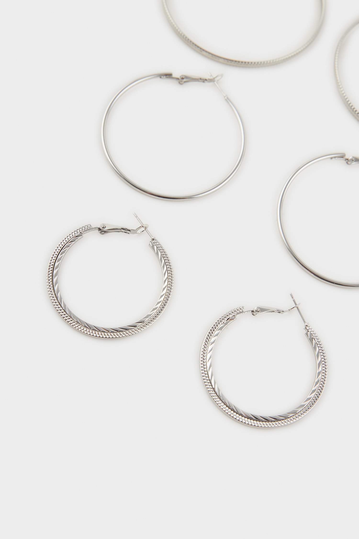 Kadın 3'lü Silver Halka Küpe