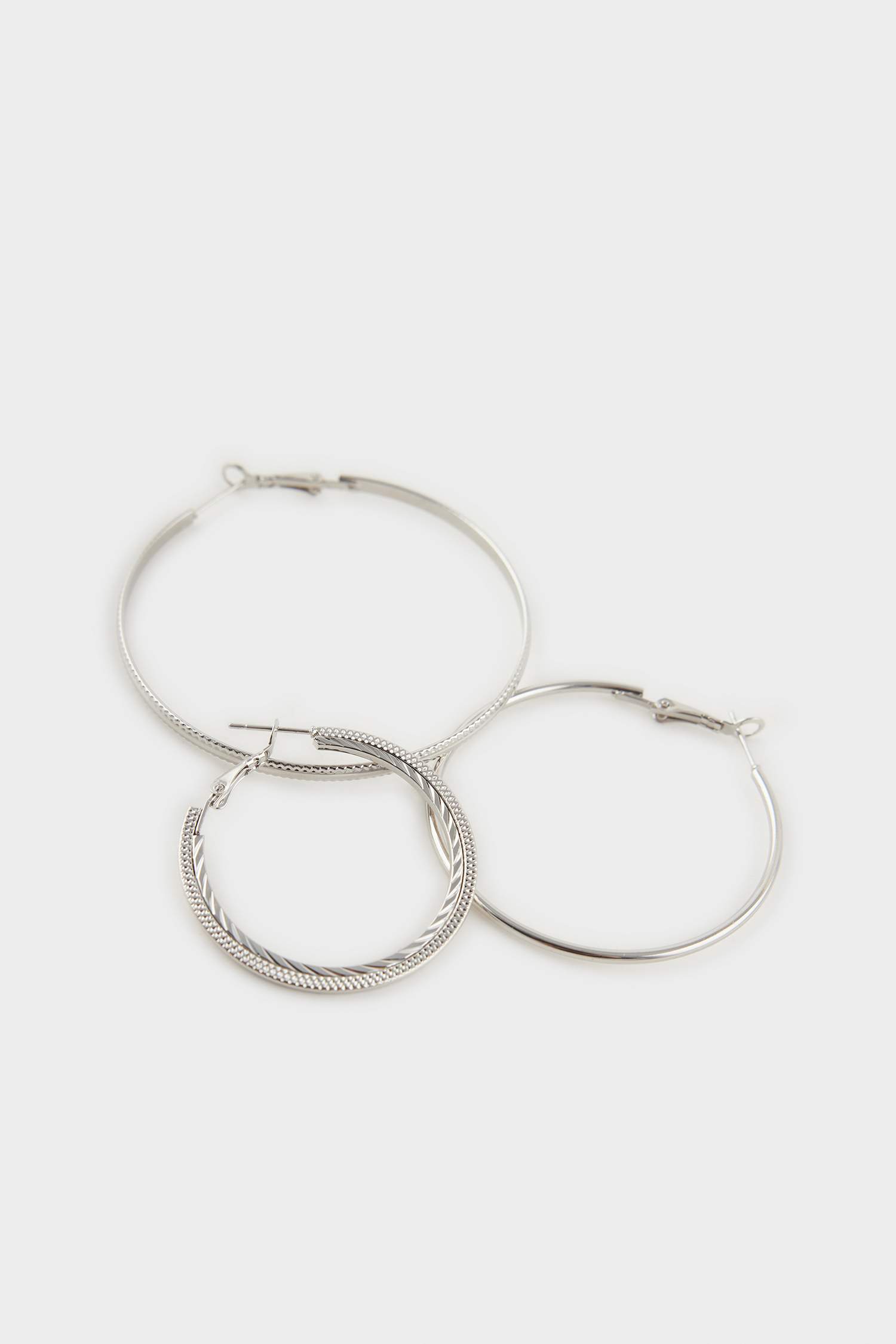 Kadın 3'lü Silver Halka Küpe