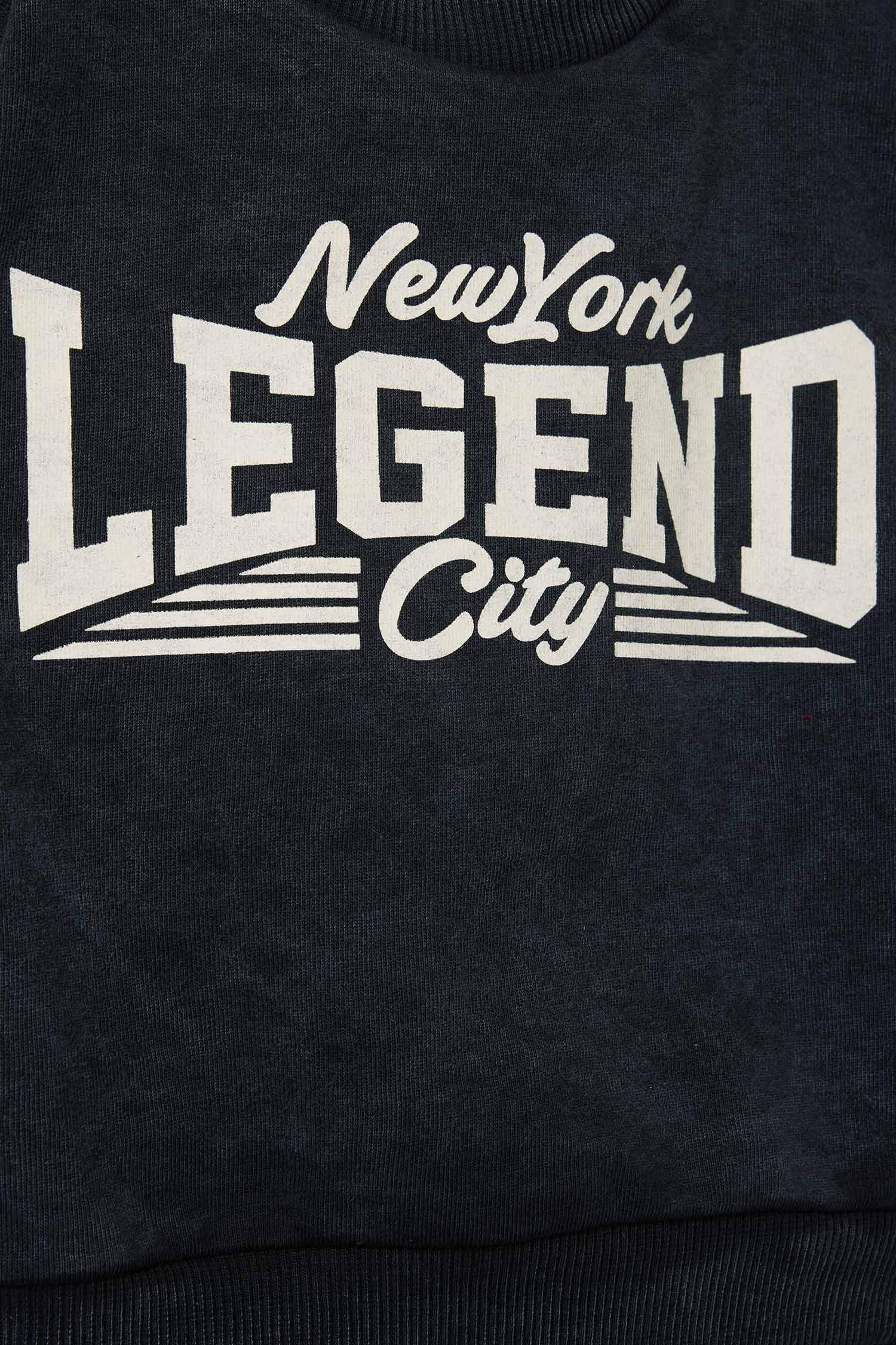 Erkek Bebek 2'li Takım Baskılı Sweatshirt Eşofman Altı