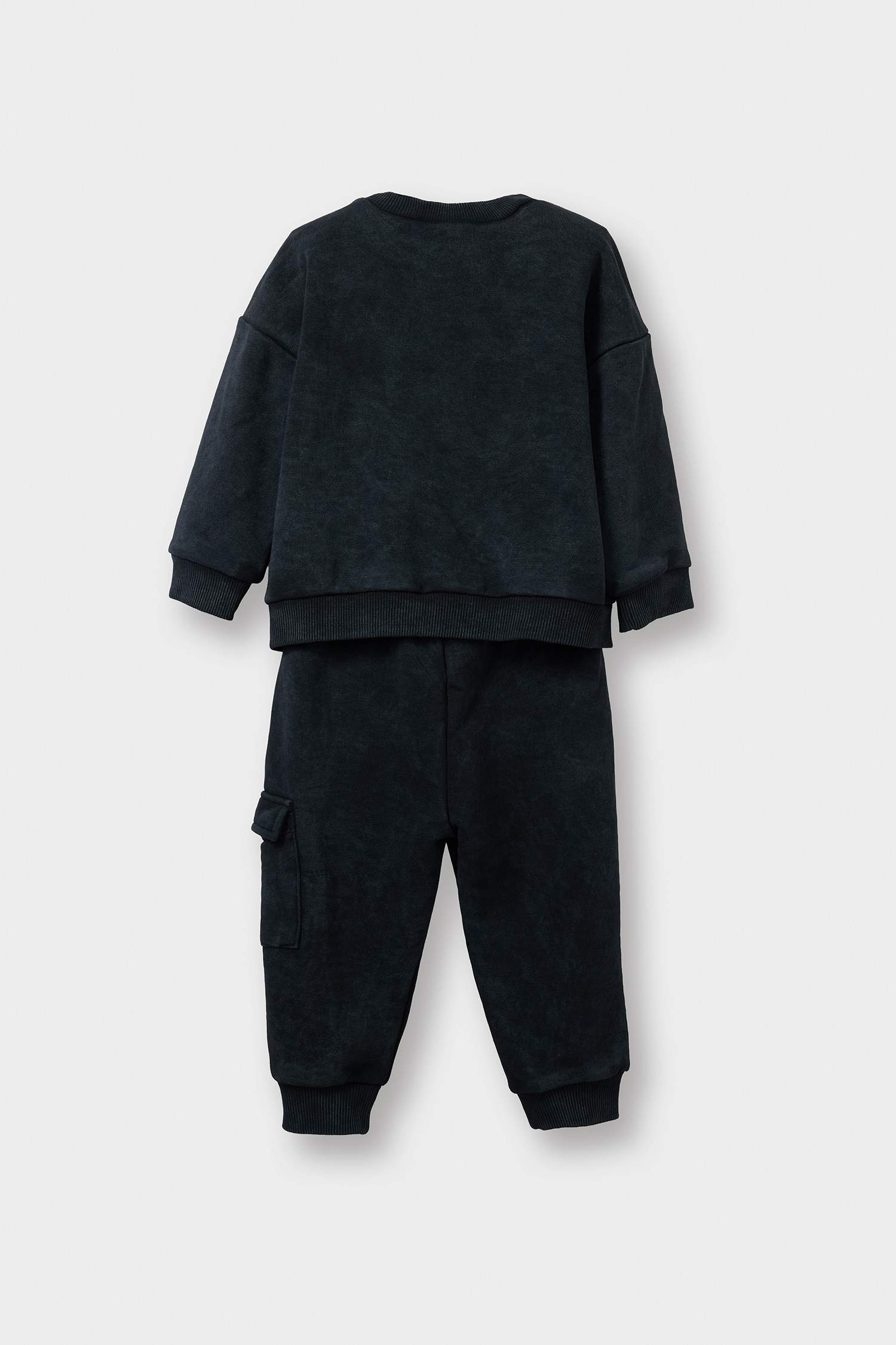 Erkek Bebek 2'li Takım Baskılı Sweatshirt Eşofman Altı