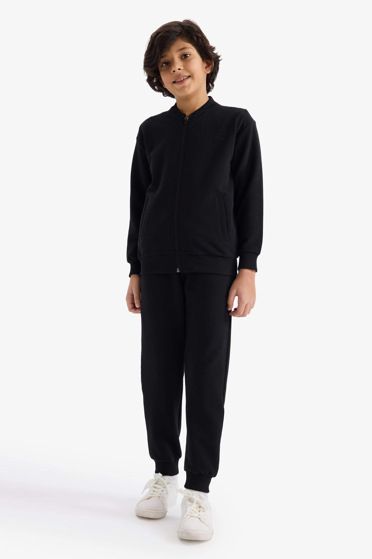 Regular Fit Bomber Collar Cardigan