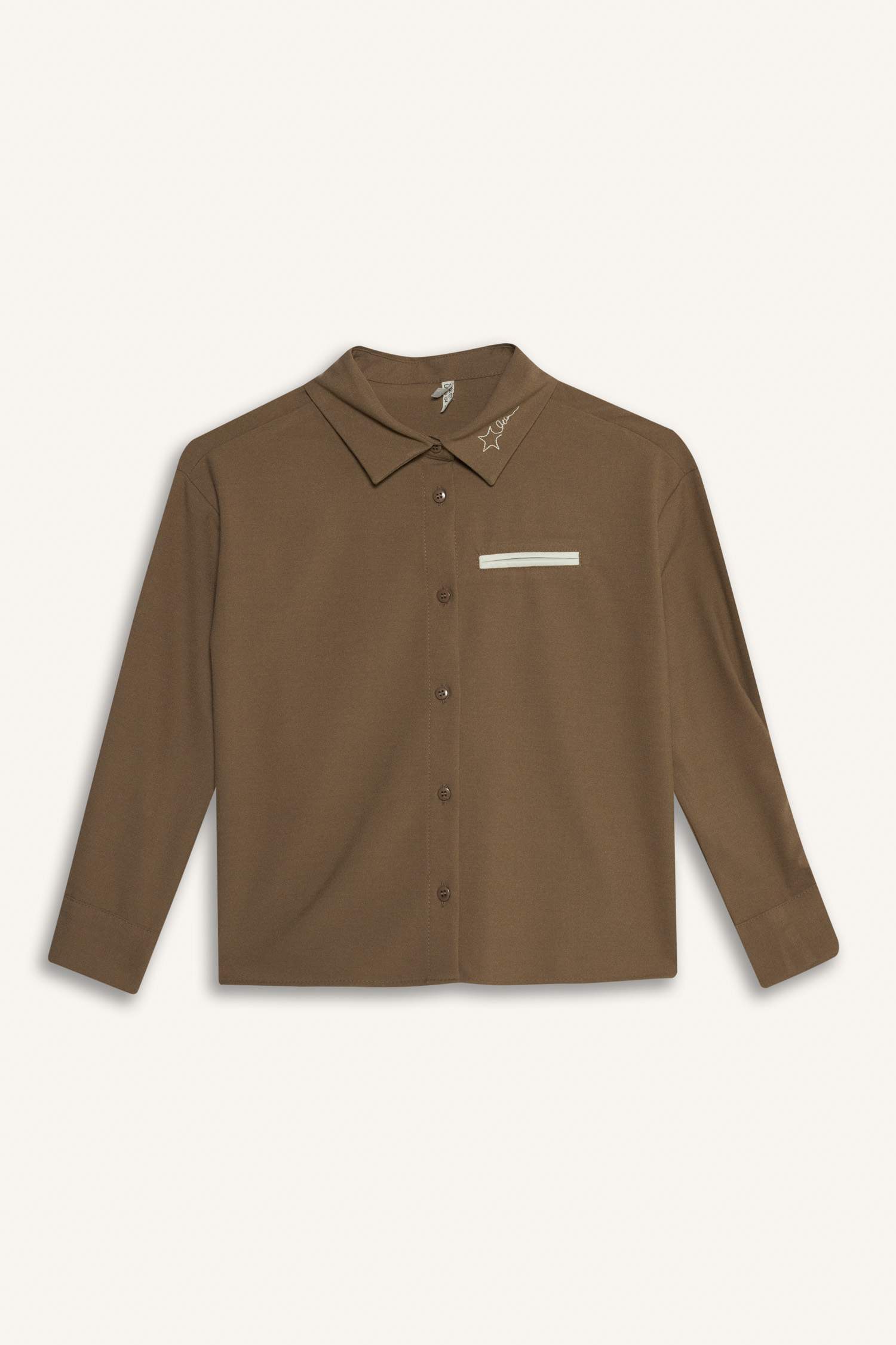 قميص بناتي ردن طويل قصة عادية