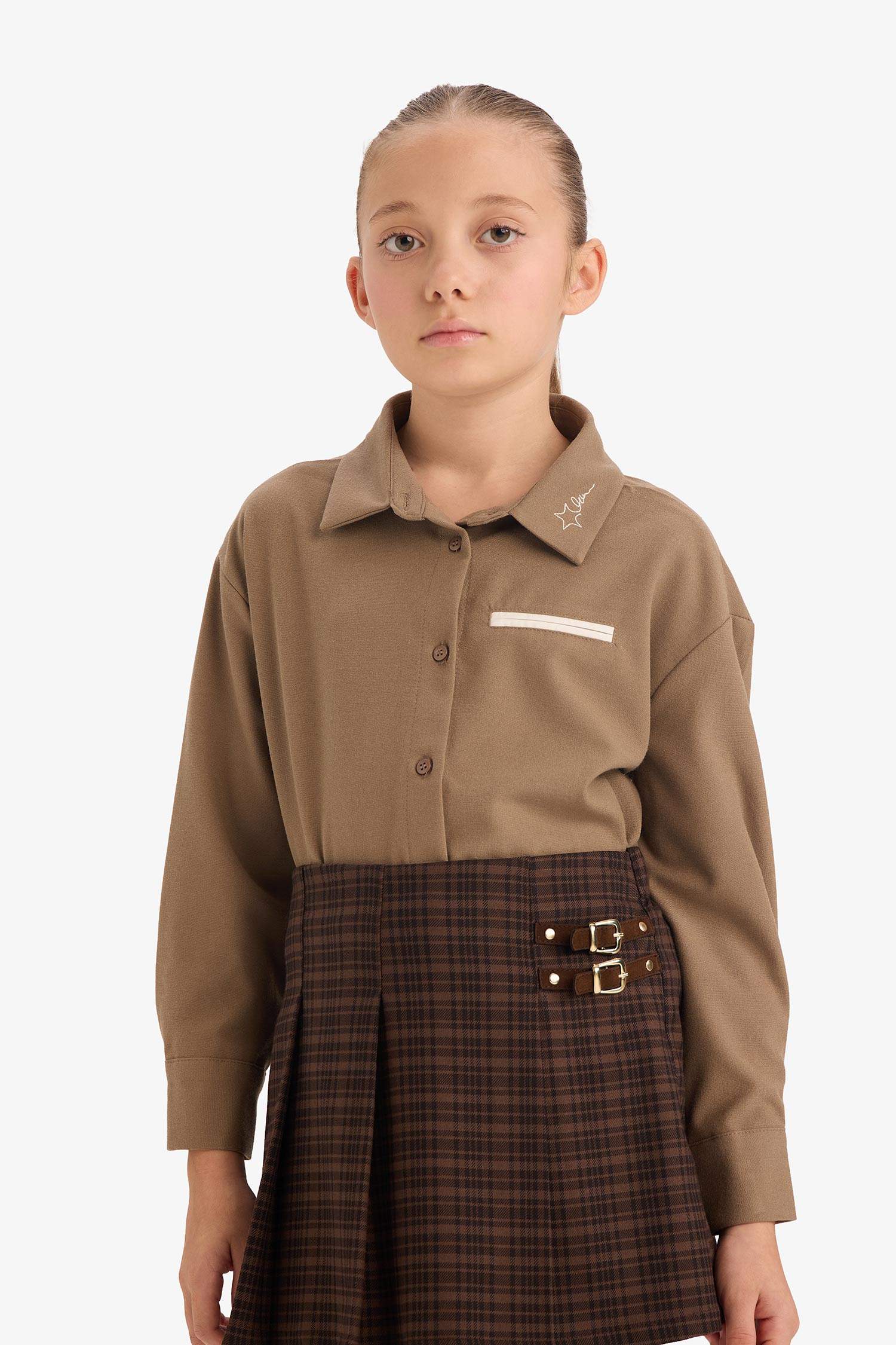 Girl Regular Fit Long Sleeve Shirt