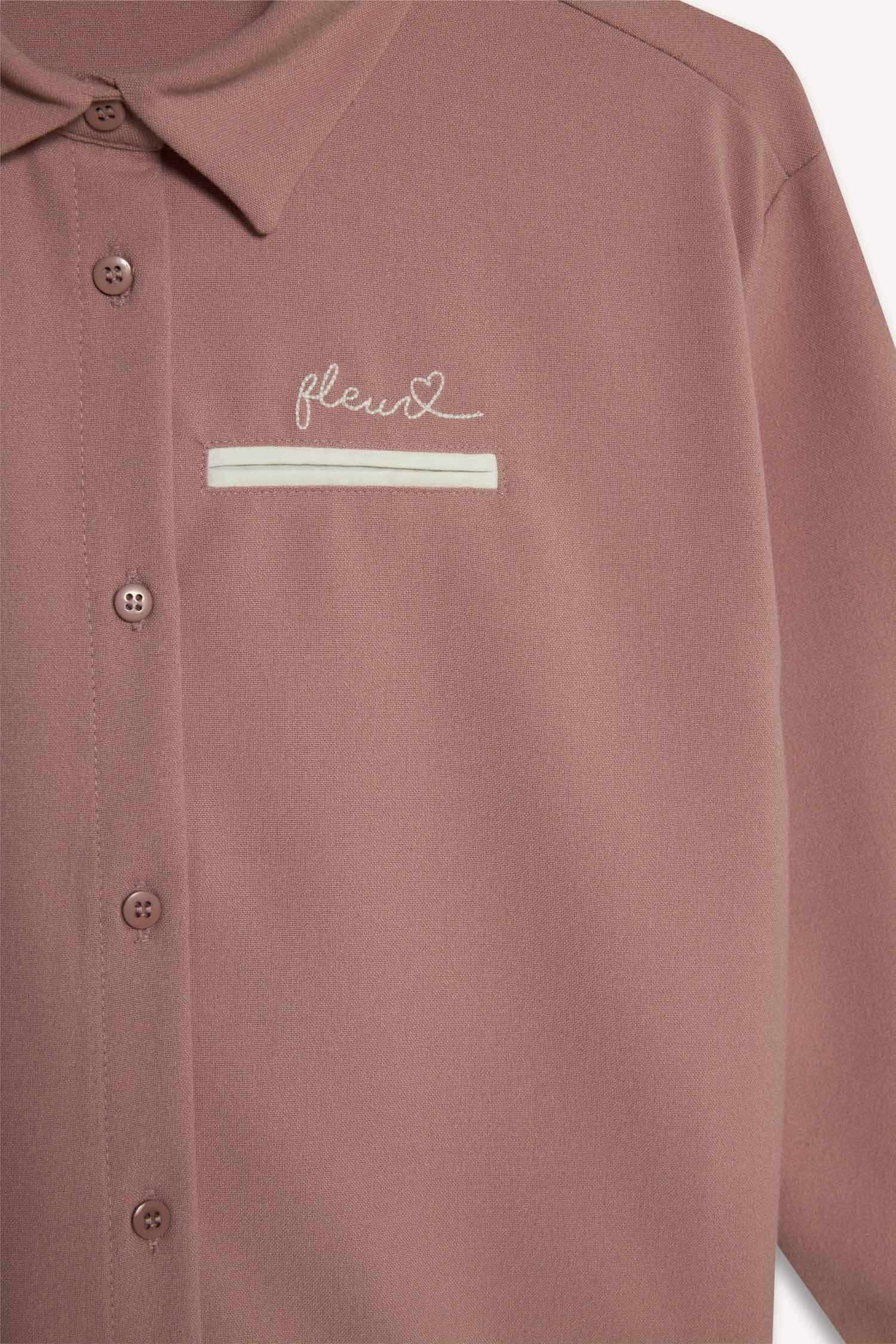 Kız Çocuk Baskılı Uzun Kollu Gömlek 