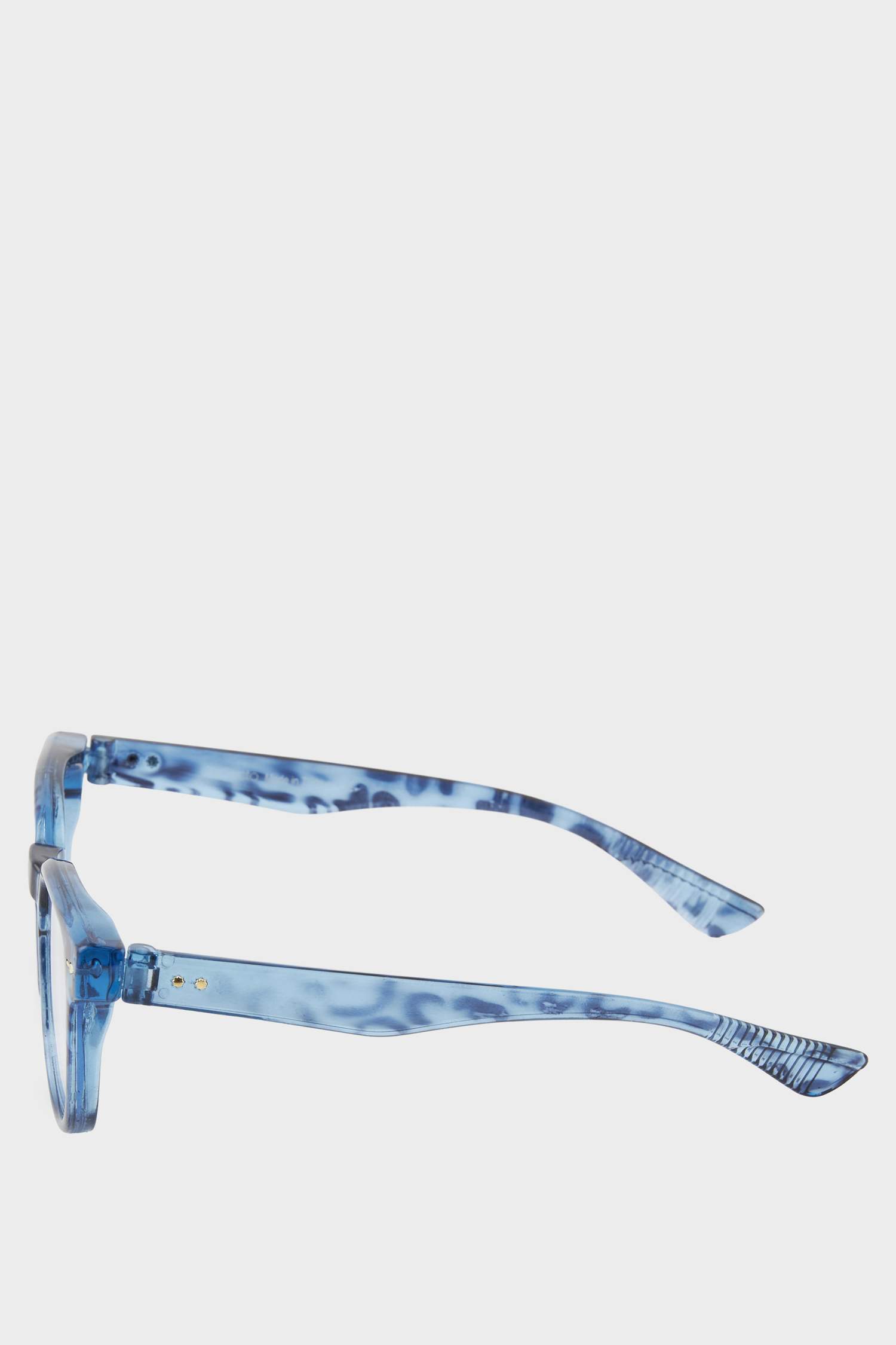 Kadın Mavi Cam Mavi Leopar Çerçeveli Gözlük