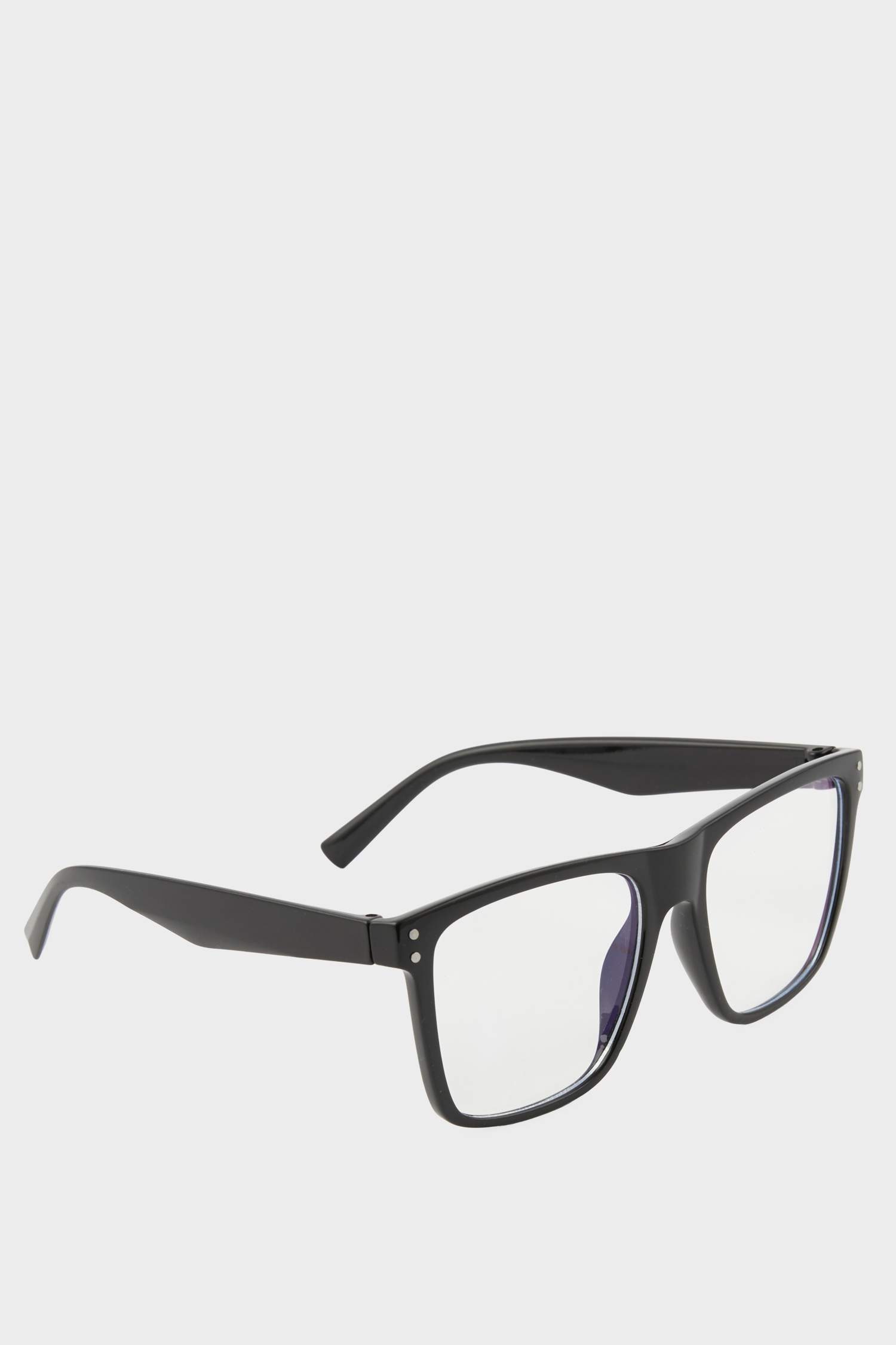 Kadın Mavi Cam Siyah Çerçeveli Gözlük