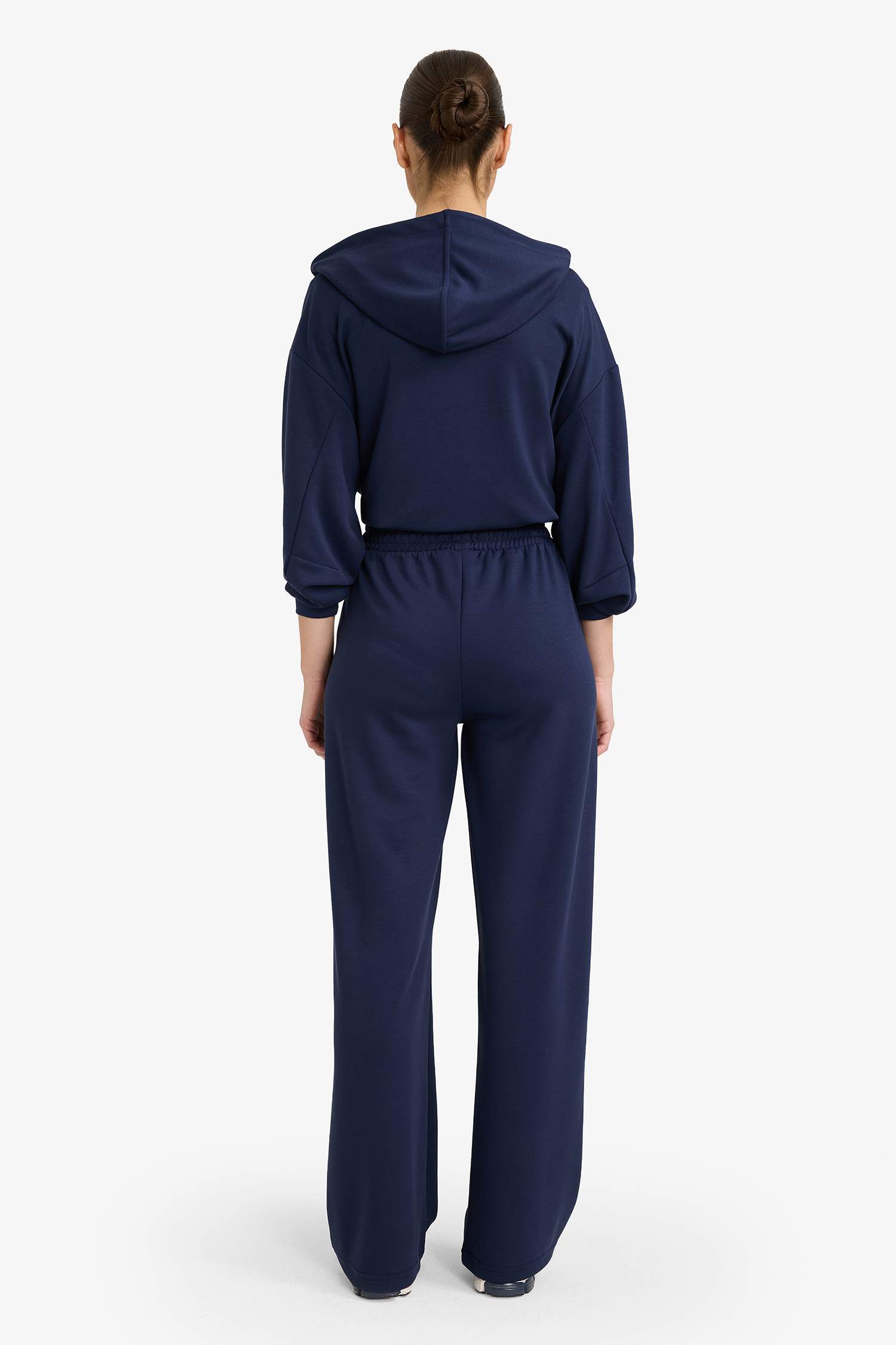 Straight Fit Basic Düz Geniş Paça Eşofman Altı