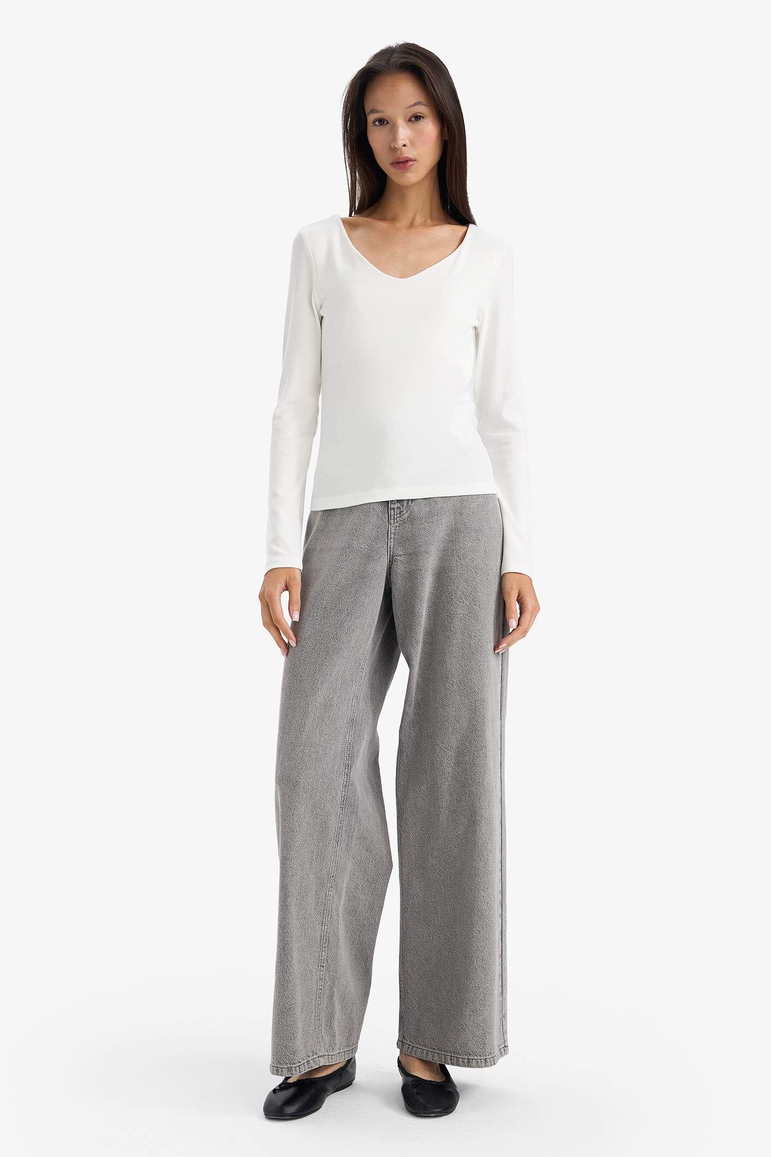 Slim Fit Basic Modal Long Sleeve T-Shirt