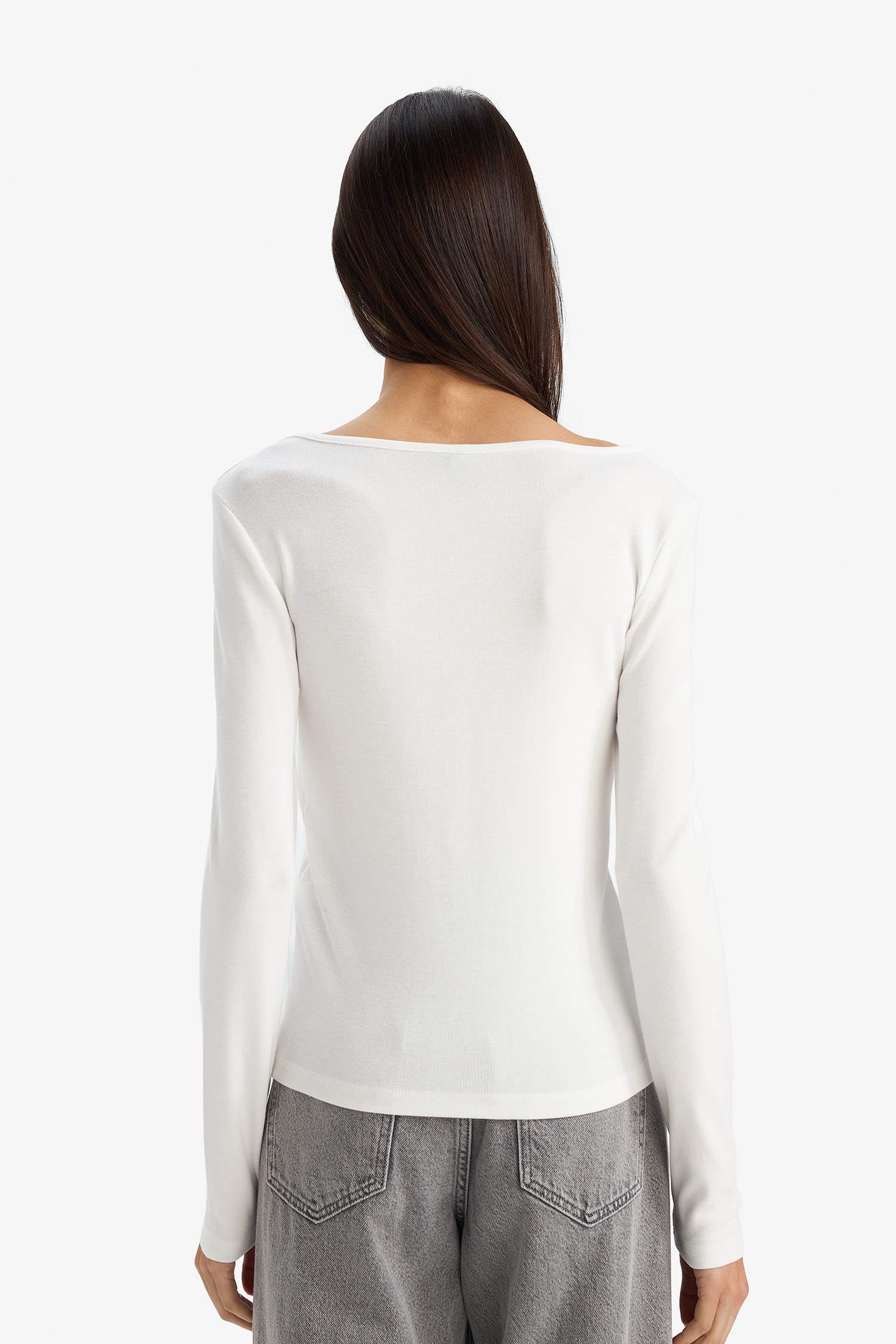 Slim Fit Basic Modal Long Sleeve T-Shirt