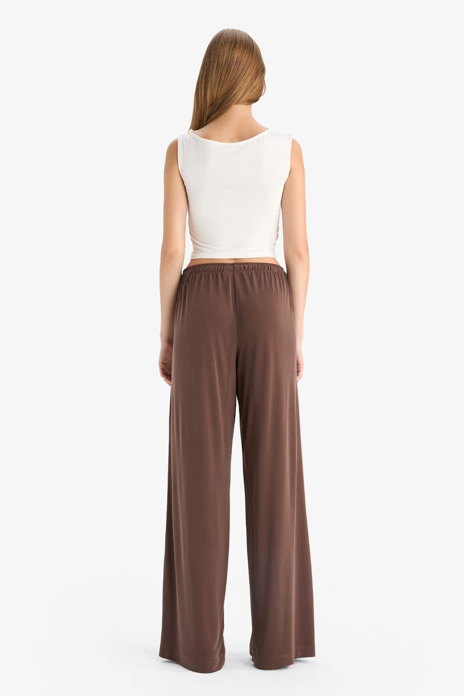 Pantalon en modal à poches Coupe droite