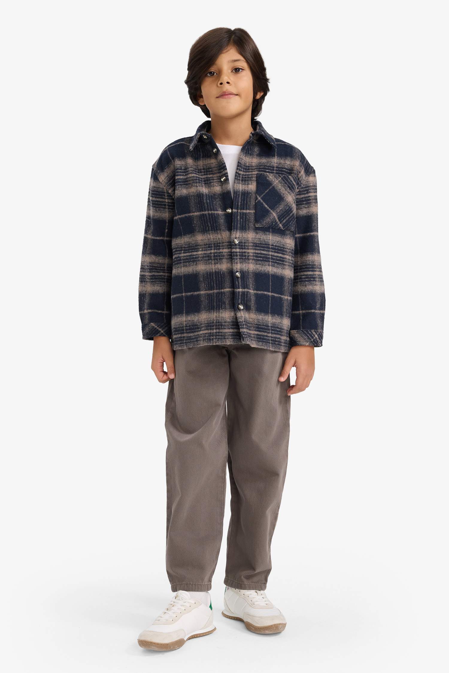 Regular Fit Plaid Long Sleeve Shirt