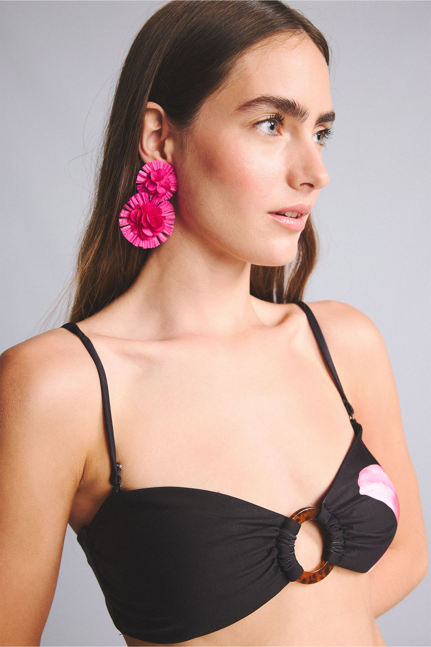 DeFacto Regular Fit Çiçekli Bikini Üstü görsel 3