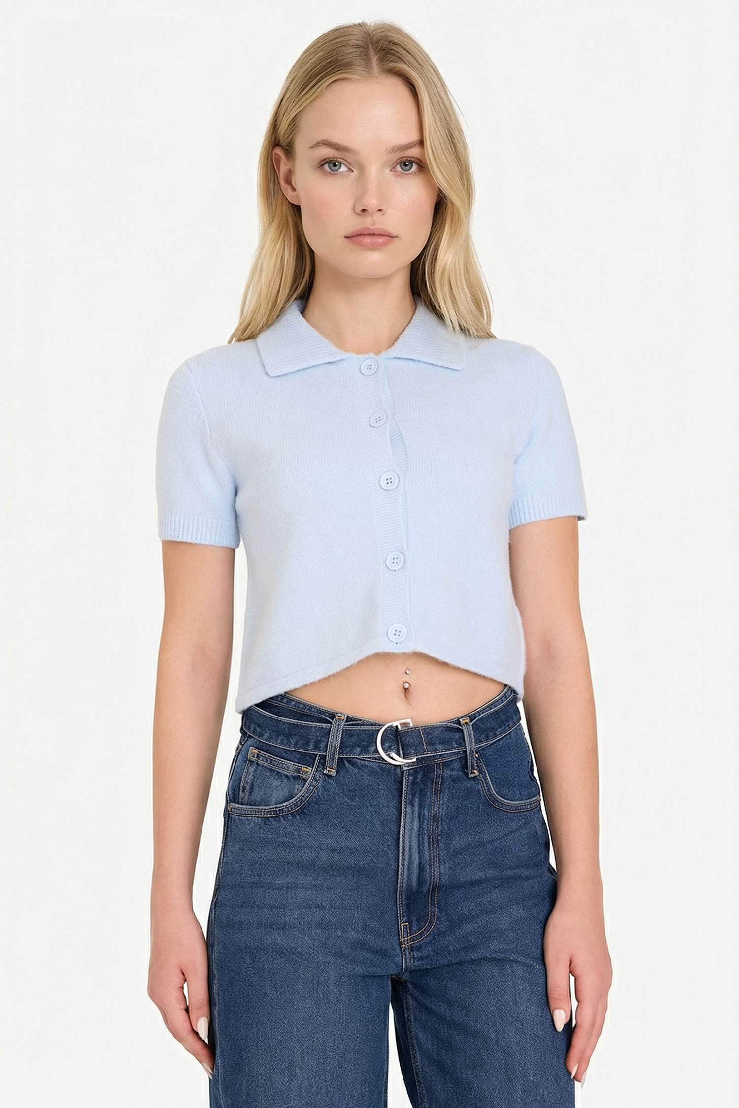 Regular Fit поло жағалы кардиган