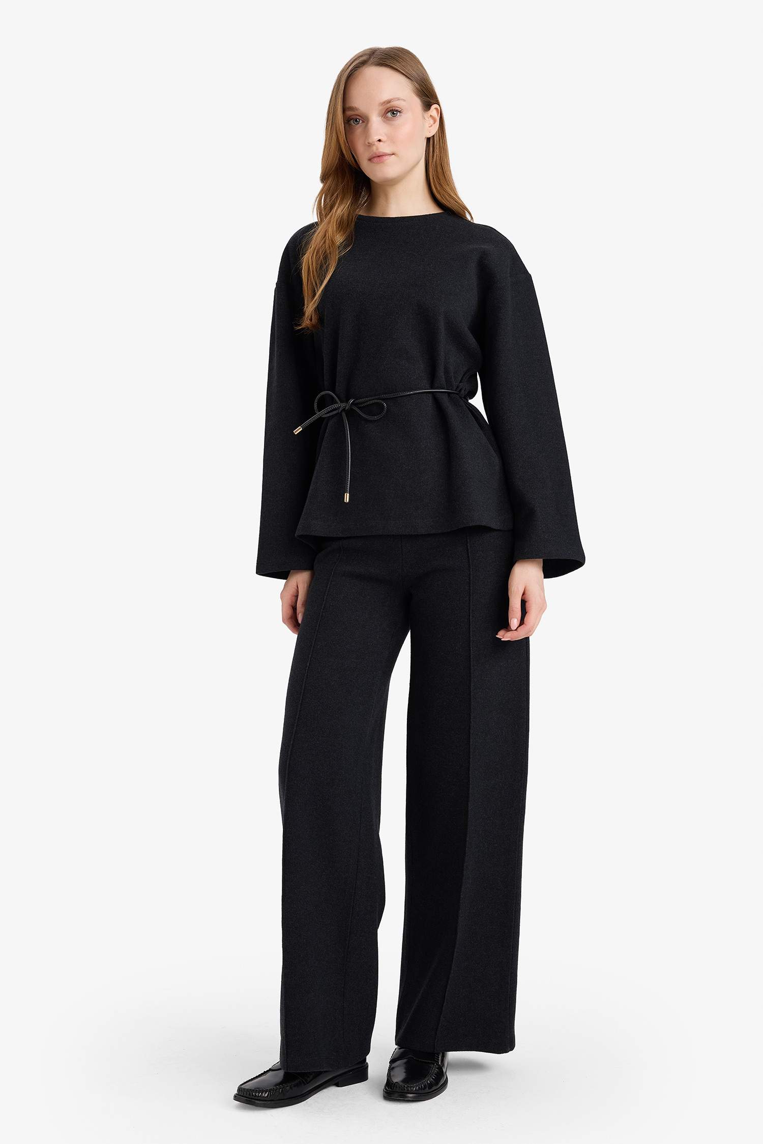 Wide Leg Düz Paça Pantolon