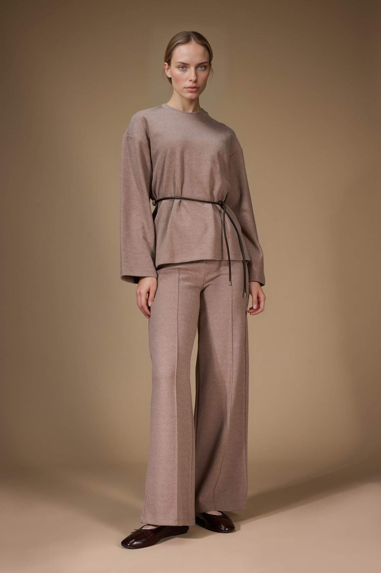 Wide Leg Düz Paça Pantolon